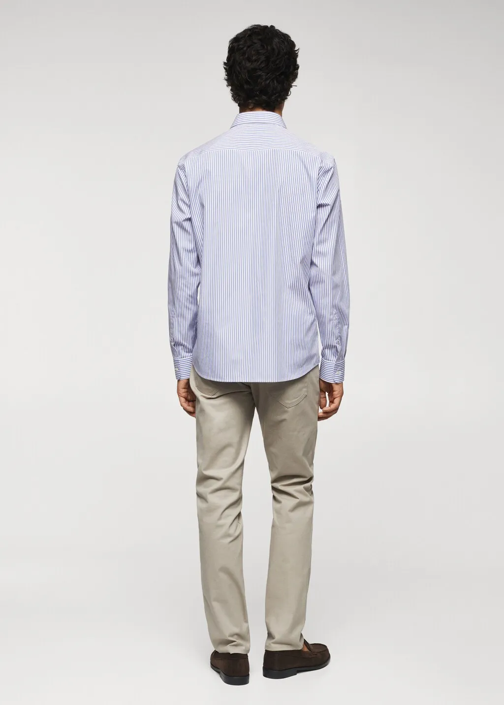Camicia slim fit cotone righe
