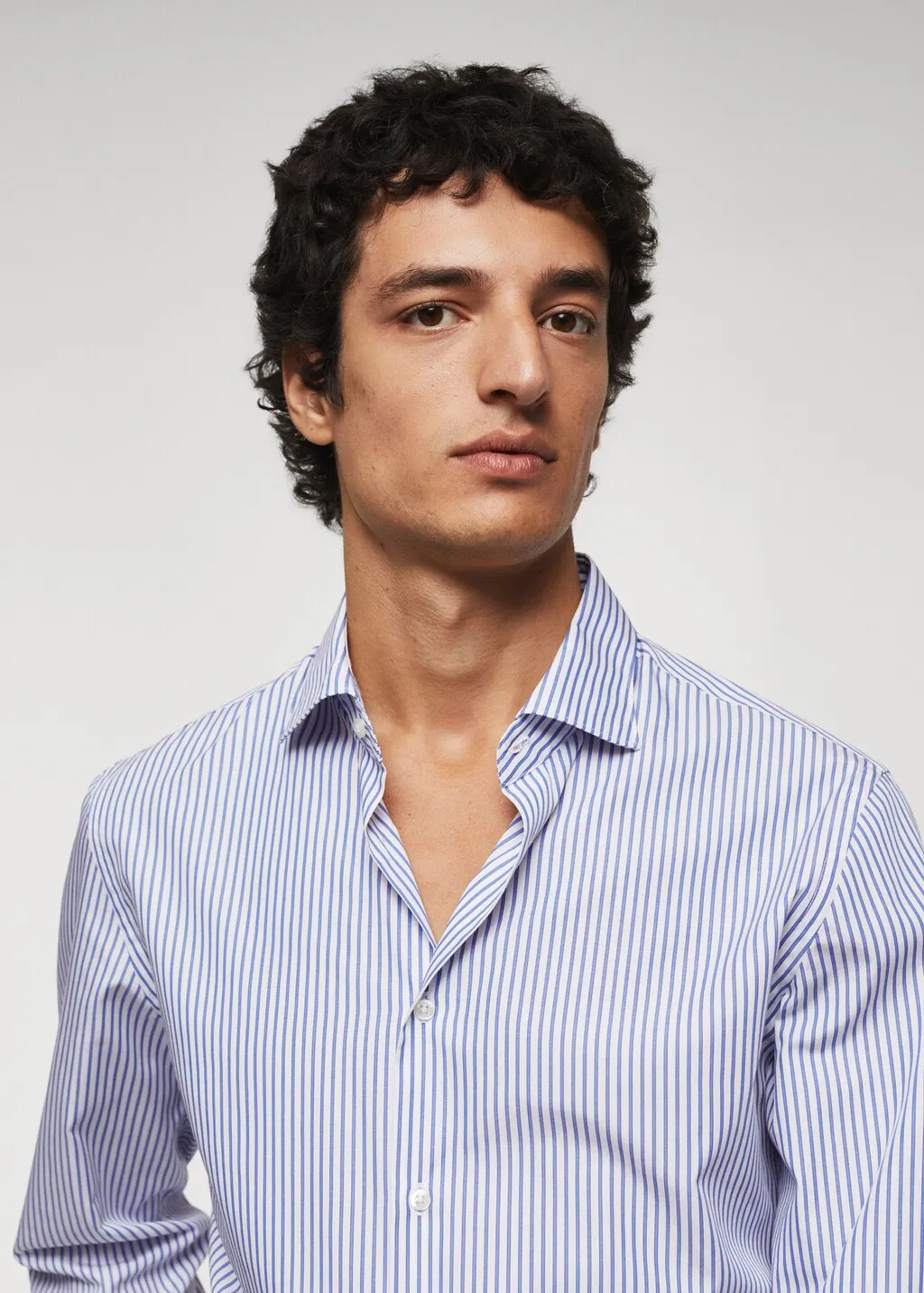 Camicia slim fit cotone righe