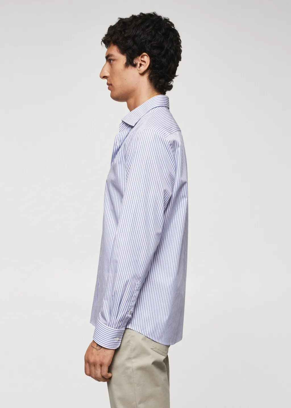 Camicia slim fit cotone righe