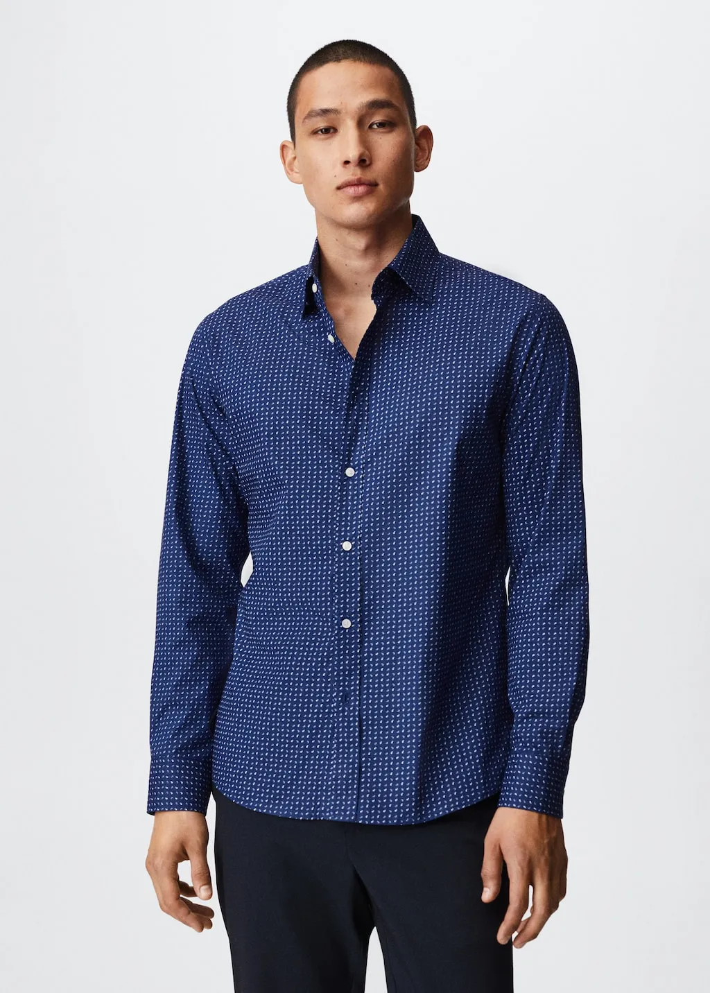 Camicia slim-fit cotone stampata
