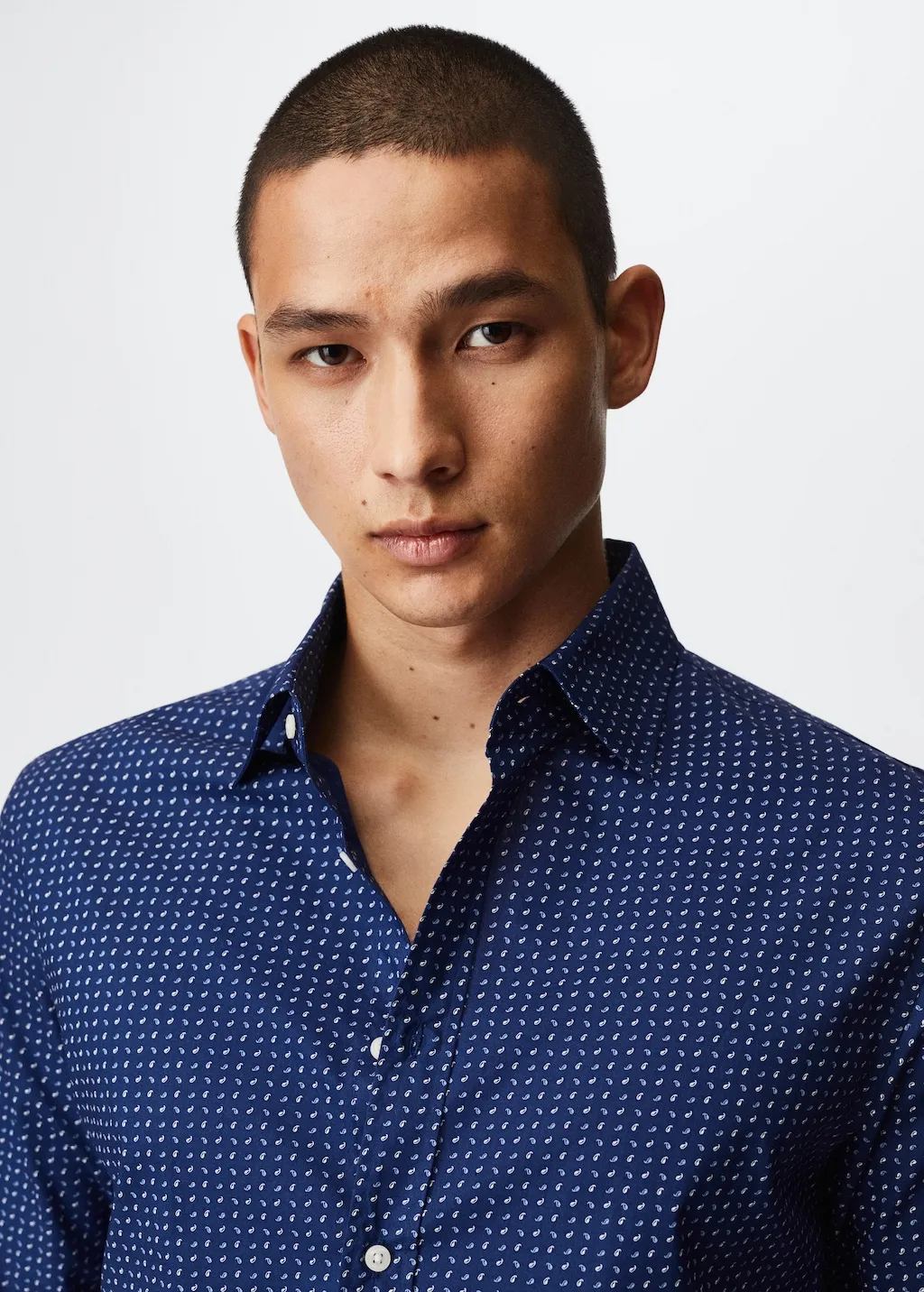 Camicia slim-fit cotone stampata