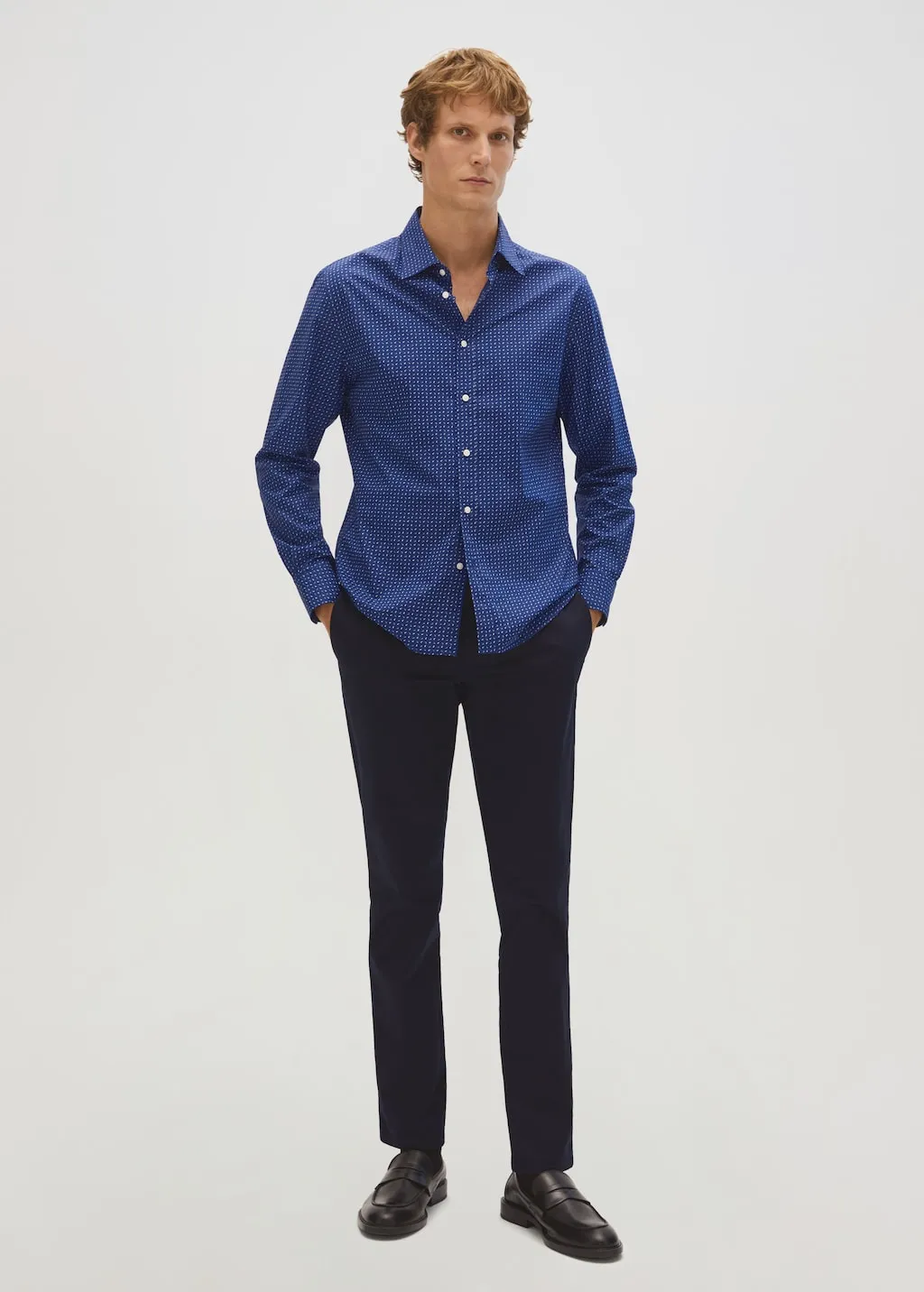 Camicia slim-fit cotone stampata