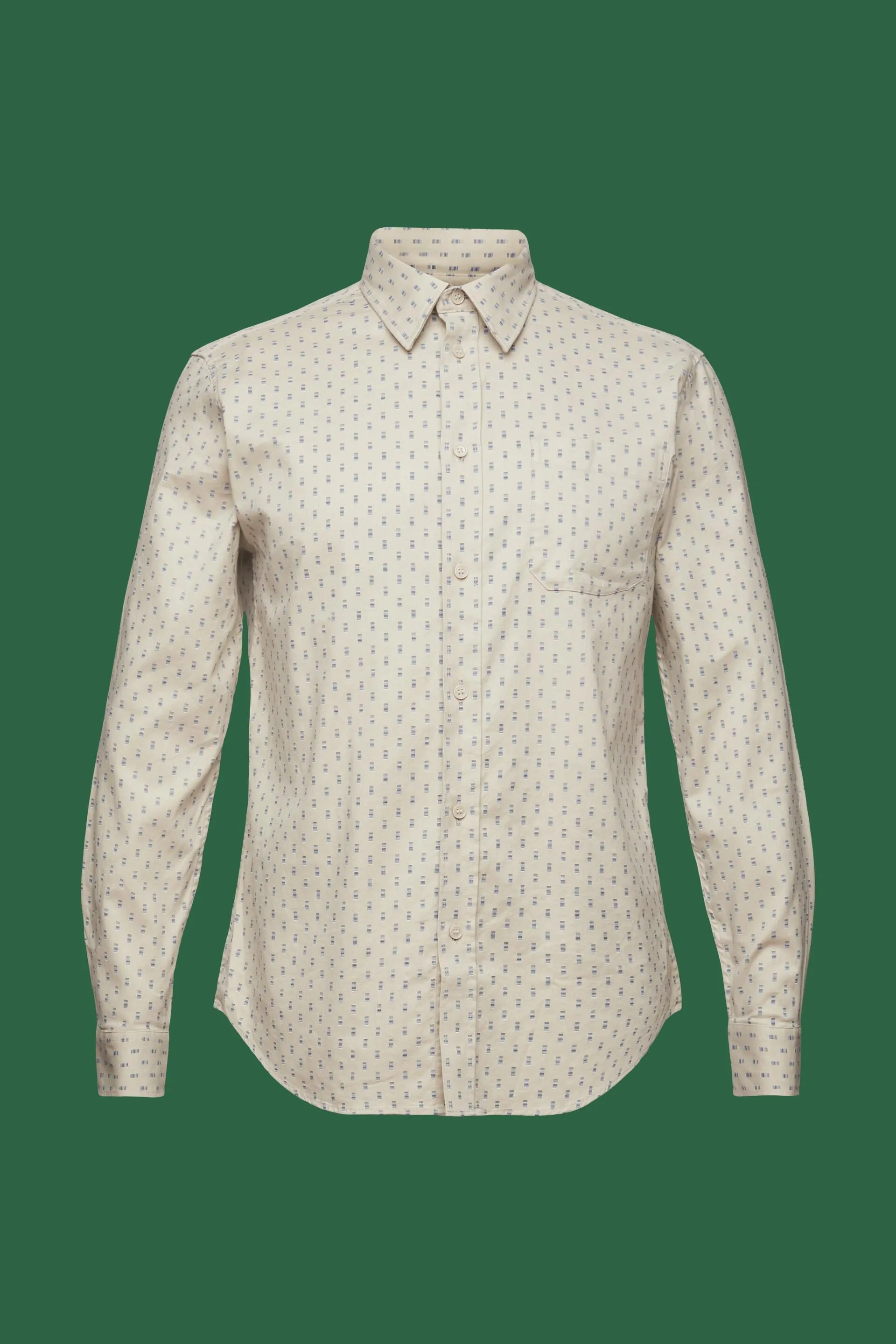 Camicia Slim Fit in twill a fantasia