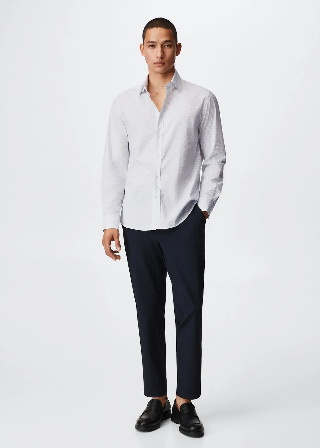 Camicia slim-fit micro-stampa
