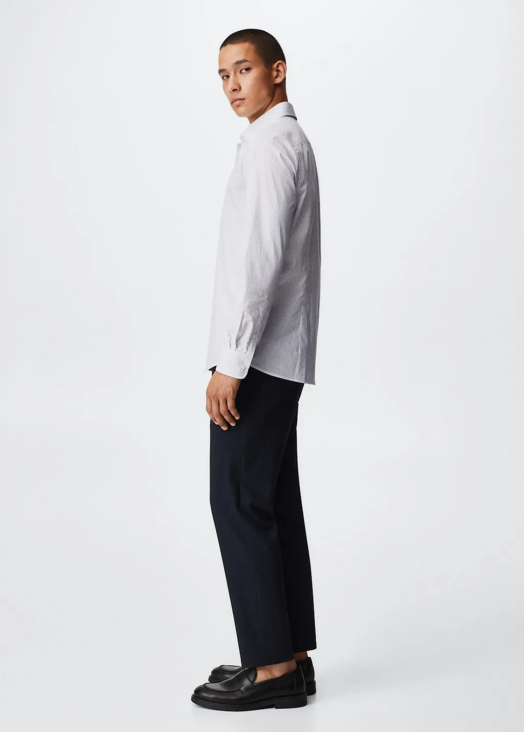 Camicia slim-fit micro-stampa