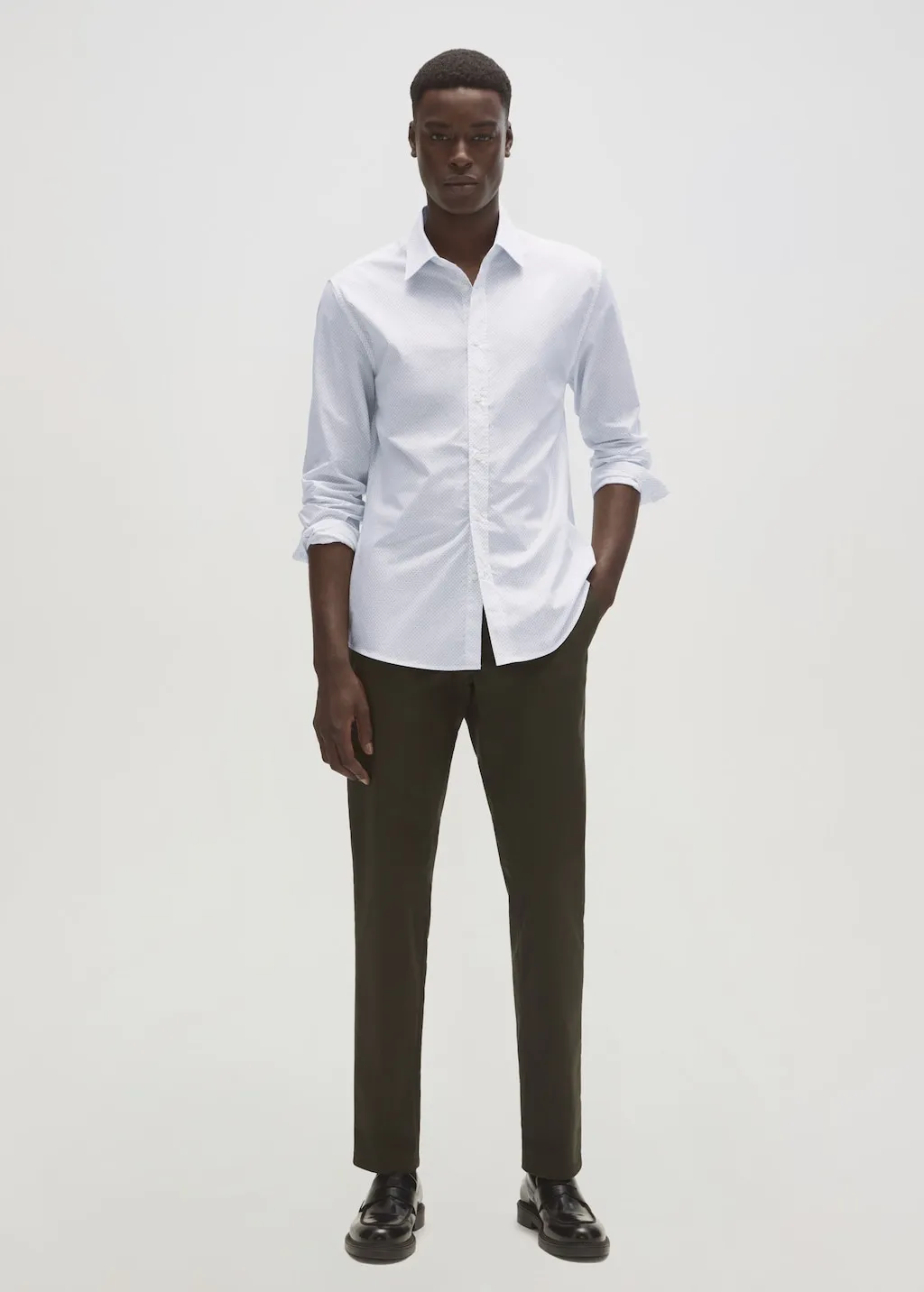 Camicia slim-fit micro-stampa