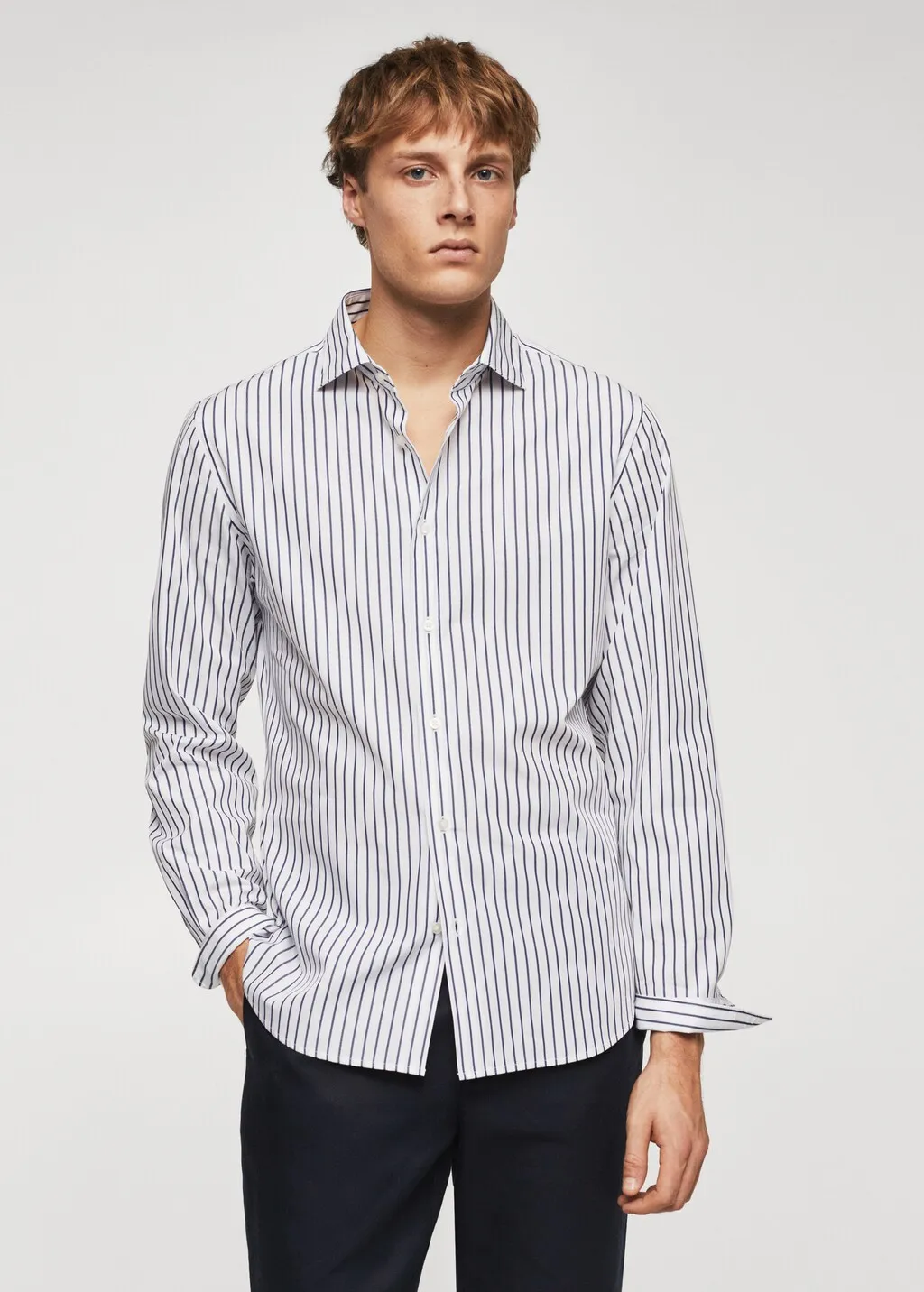 Camicia slim-fit righe