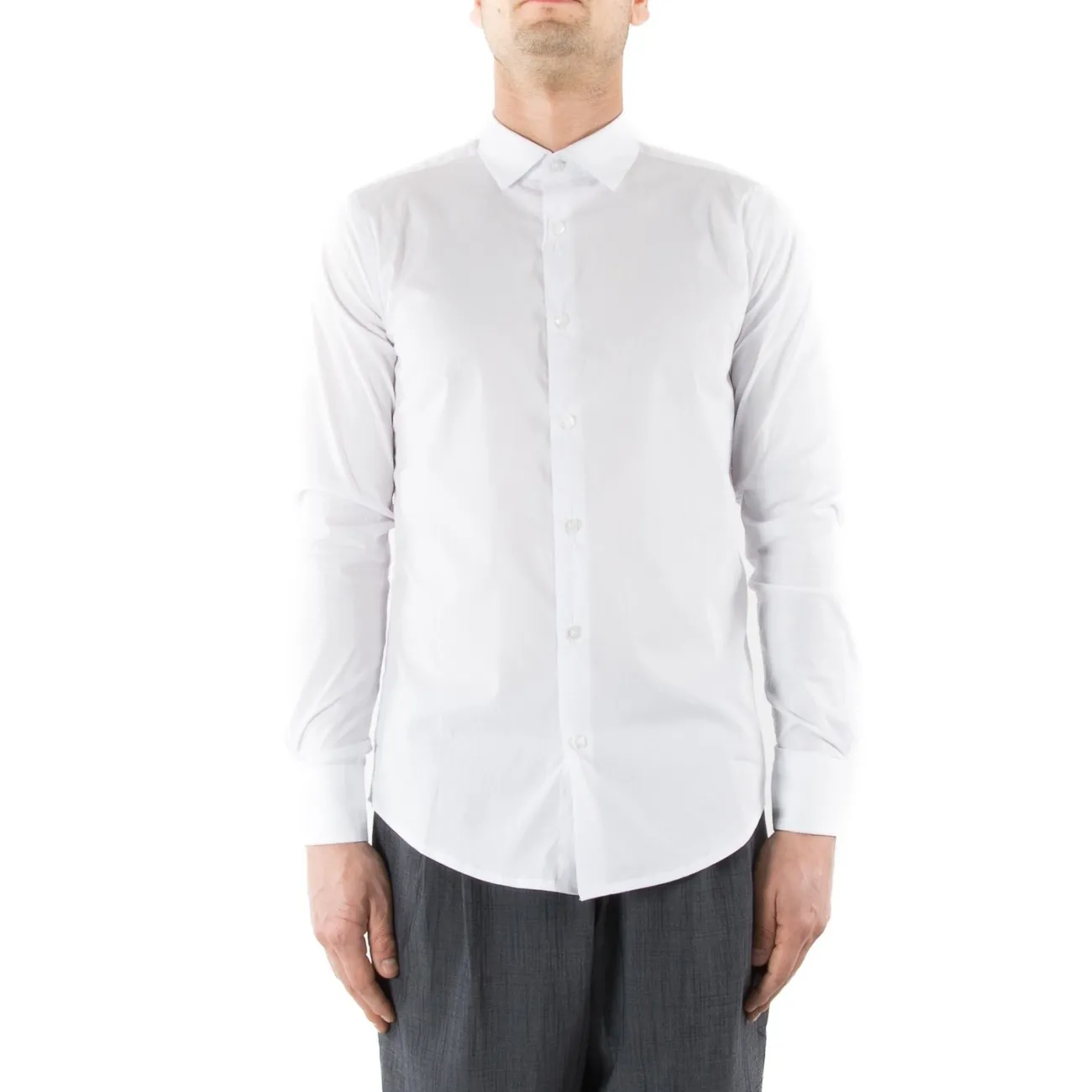 Camicia slim fit uomo bianca