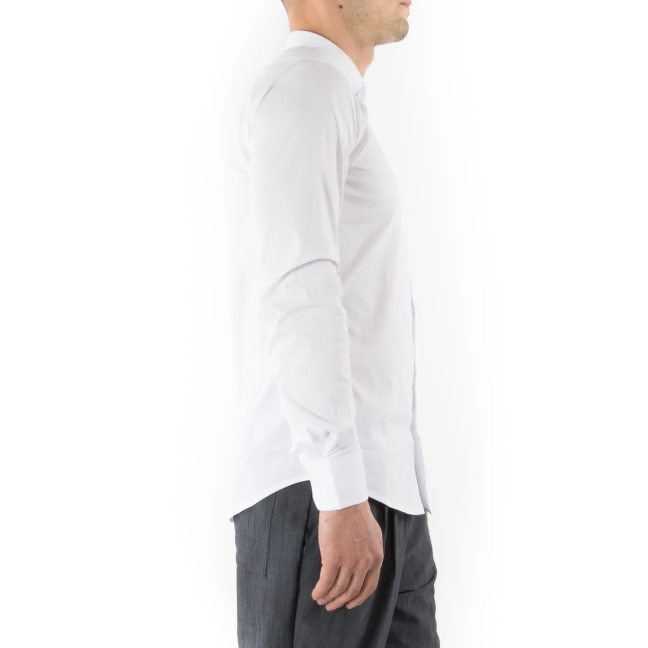 Camicia slim fit uomo bianca