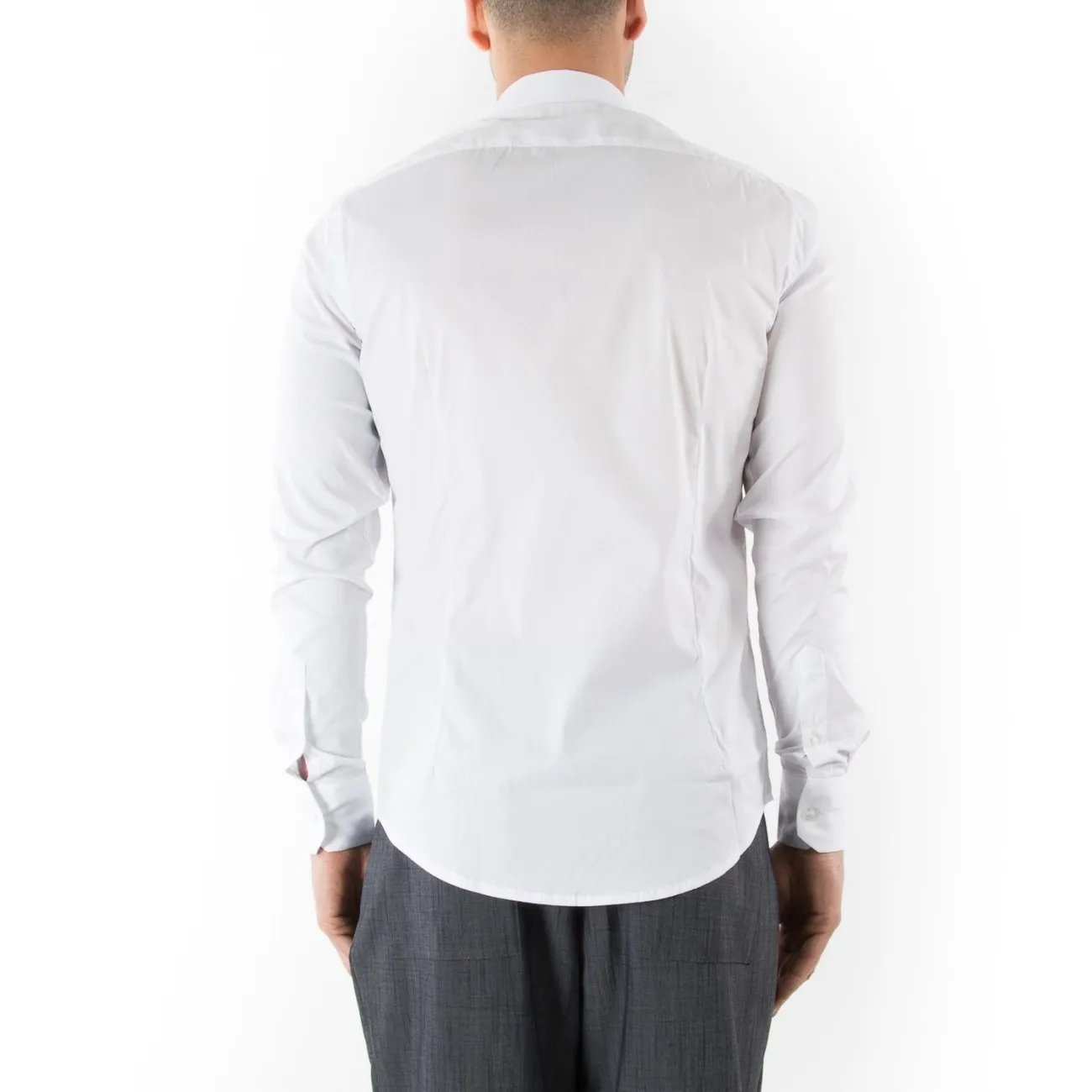 Camicia slim fit uomo bianca
