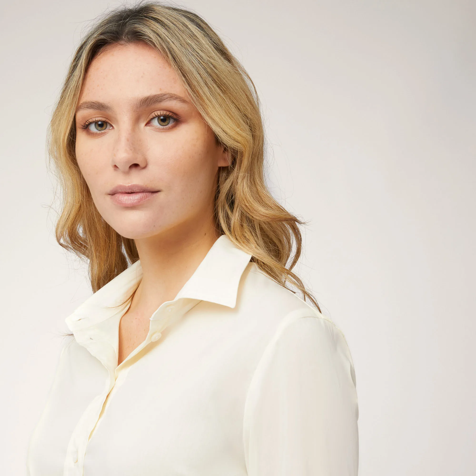 Camicia Slim In Misto Cotone