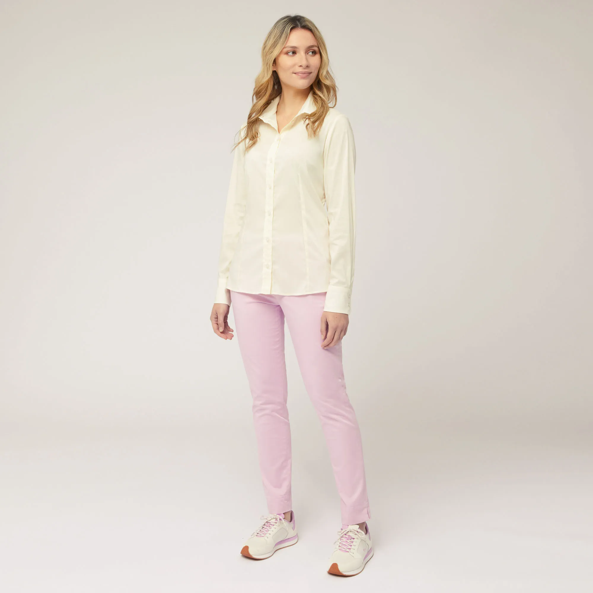 Camicia Slim In Misto Cotone