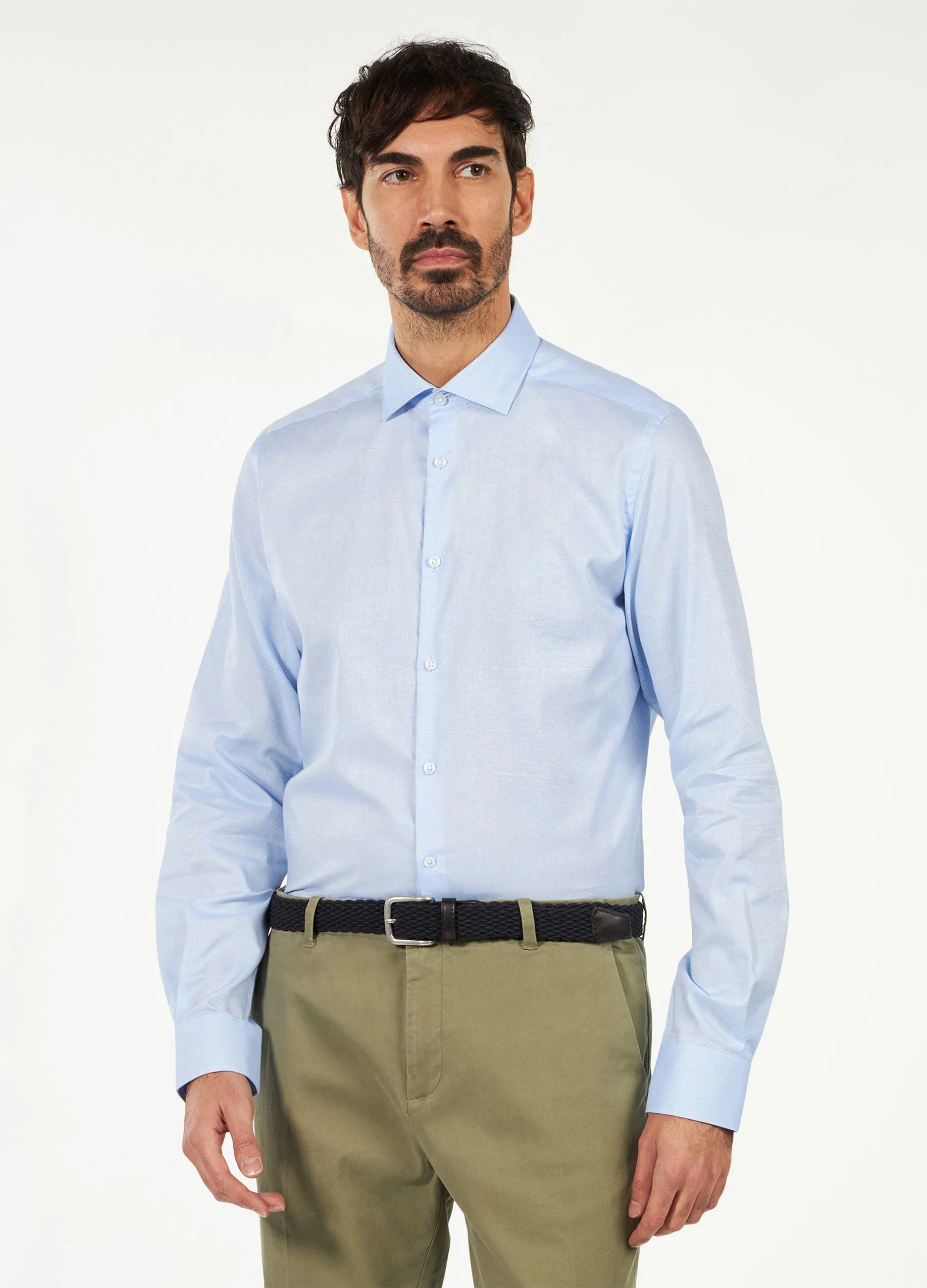 Camicia slim Rumford in puro cotone