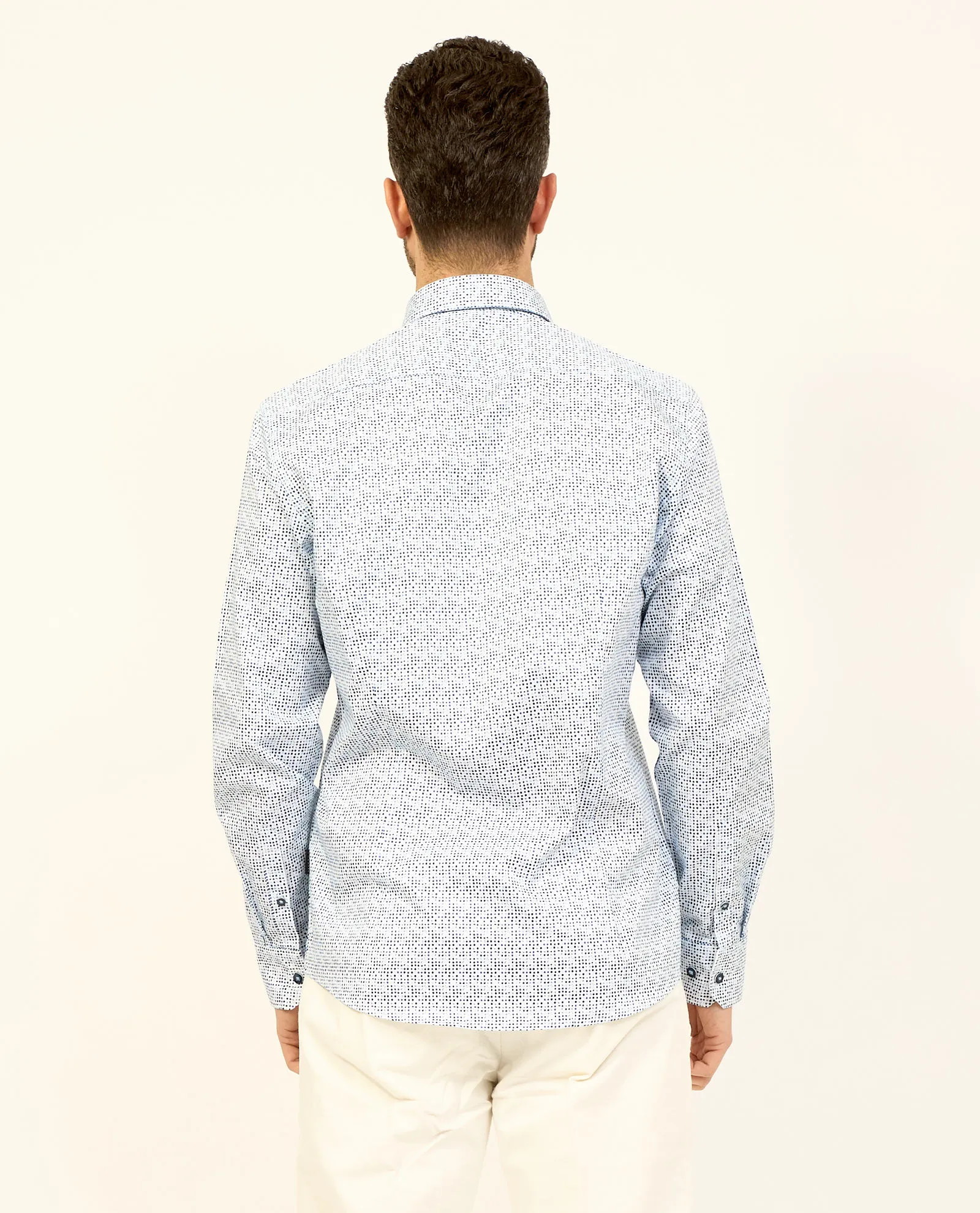 Camicia uomo Bugatti in cotone con stampa motivo