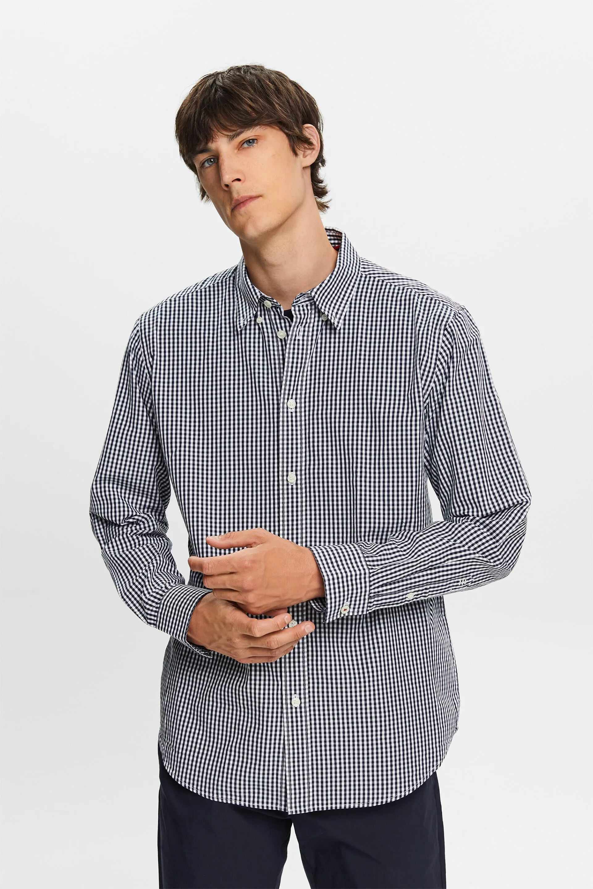 Camicia Vichy button-down, 100% cotone