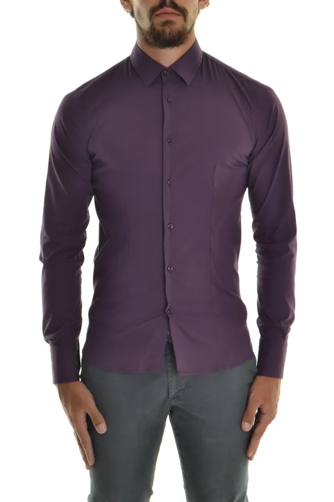 Camicia XAGON MAN Slim Tinta Unita Viola Prugna **esaurita**