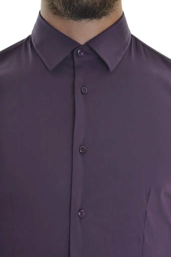 Camicia XAGON MAN Slim Tinta Unita Viola Prugna **esaurita**