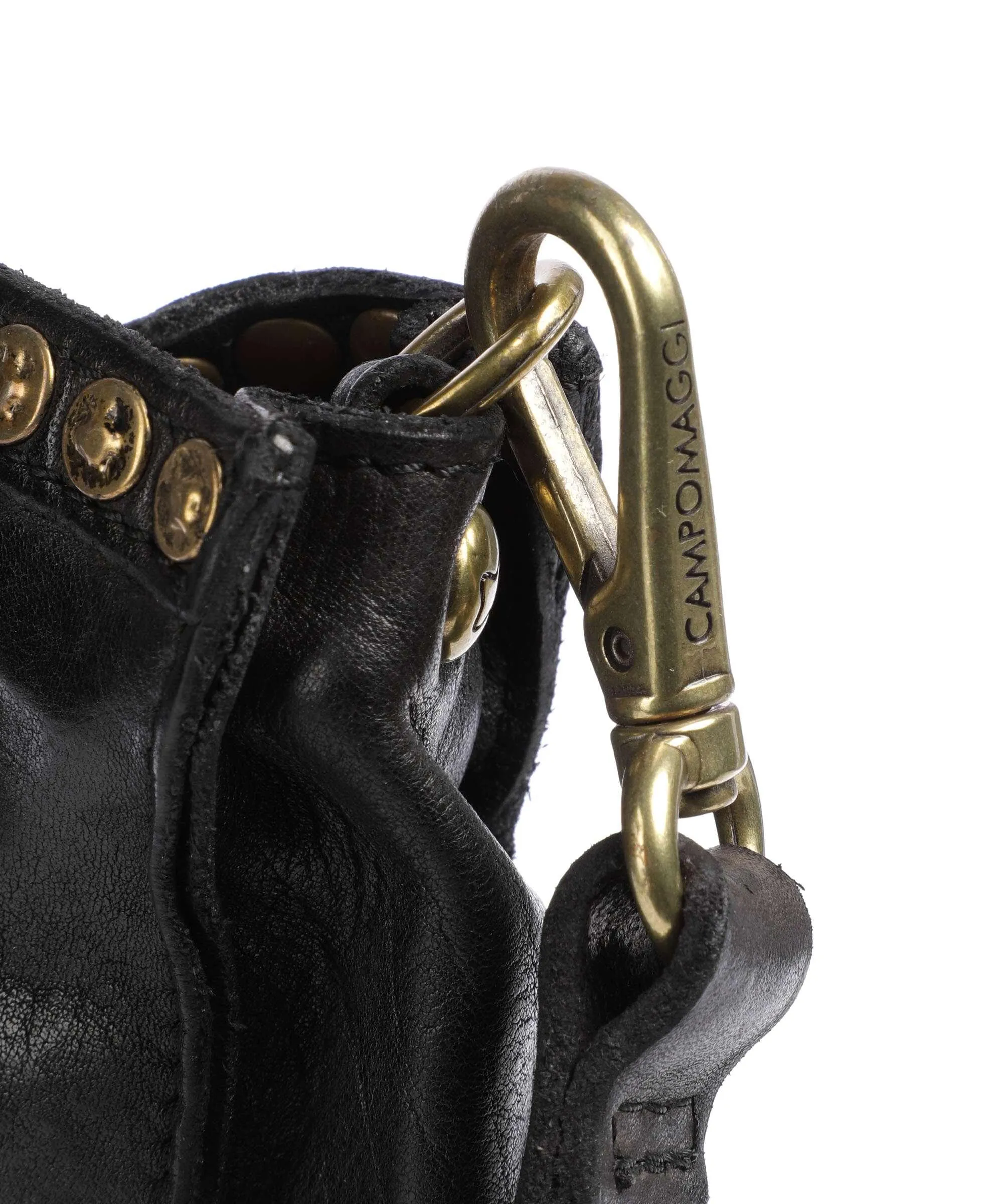  Campomaggi Borsa a mano pelle di vacchetta grana nero  