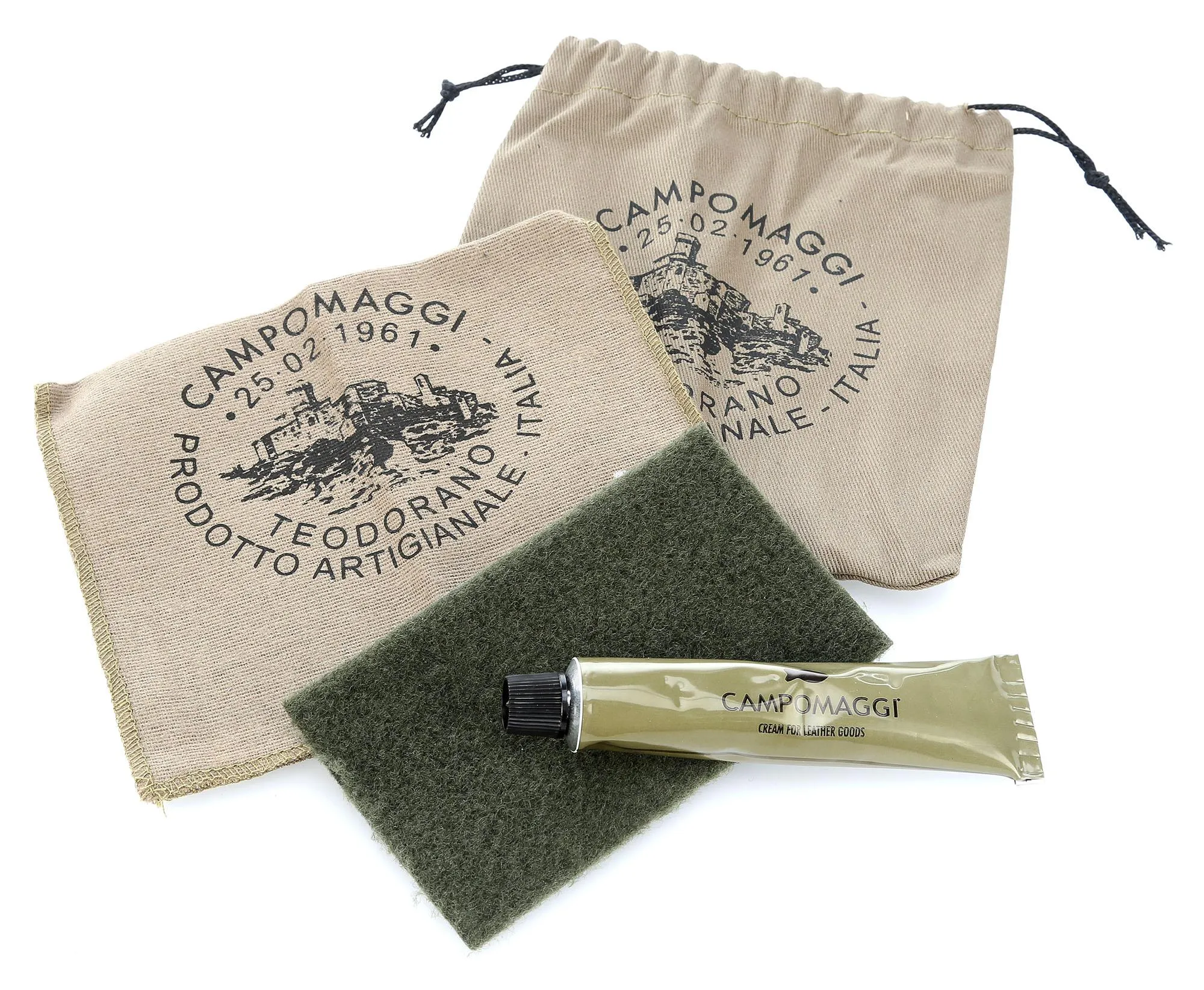  Campomaggi Borsa shopper pelle di vacchetta grana verde scuro  