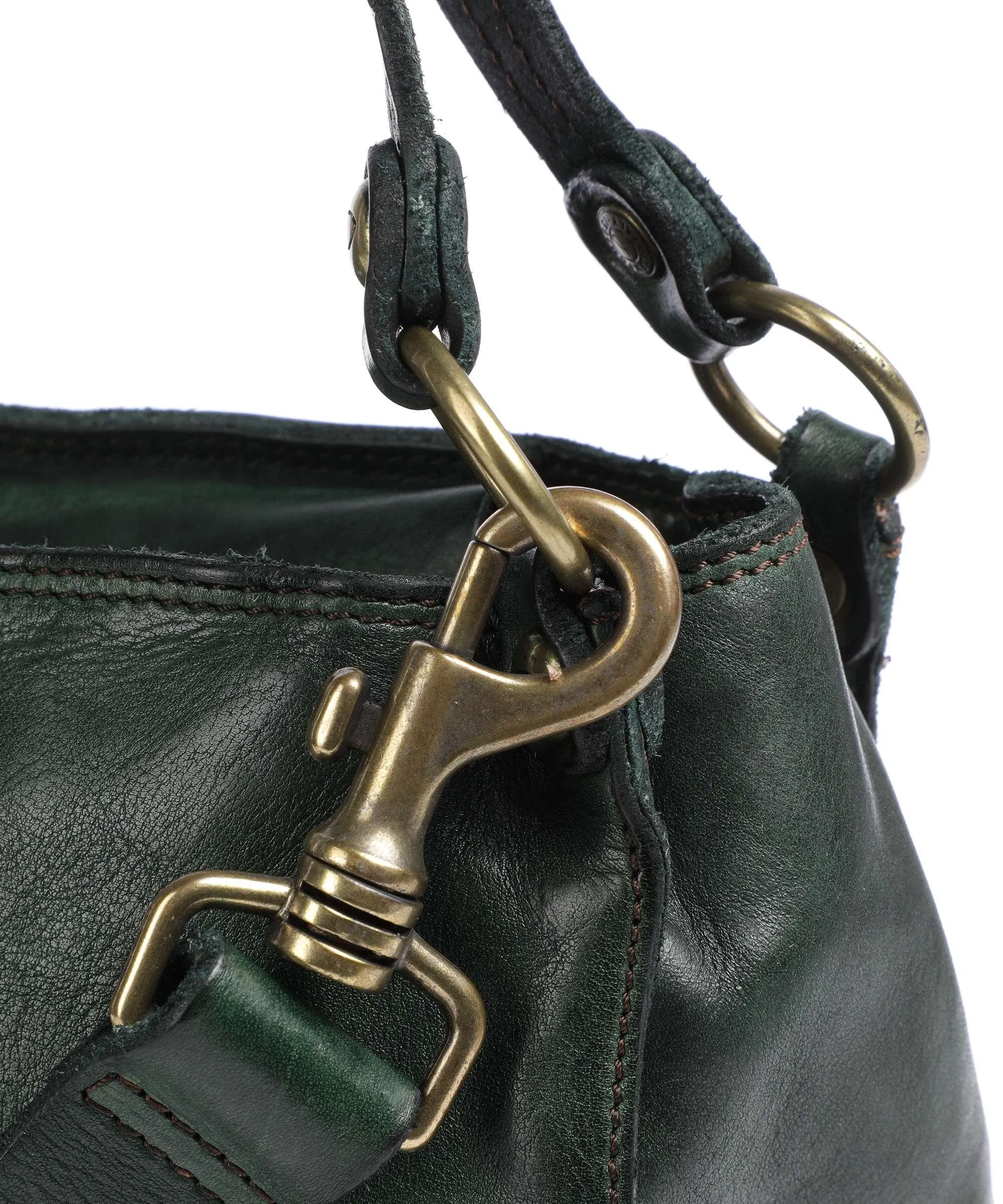  Campomaggi Prestige Borsa hobo pelle di vacchetta grana verde scuro  