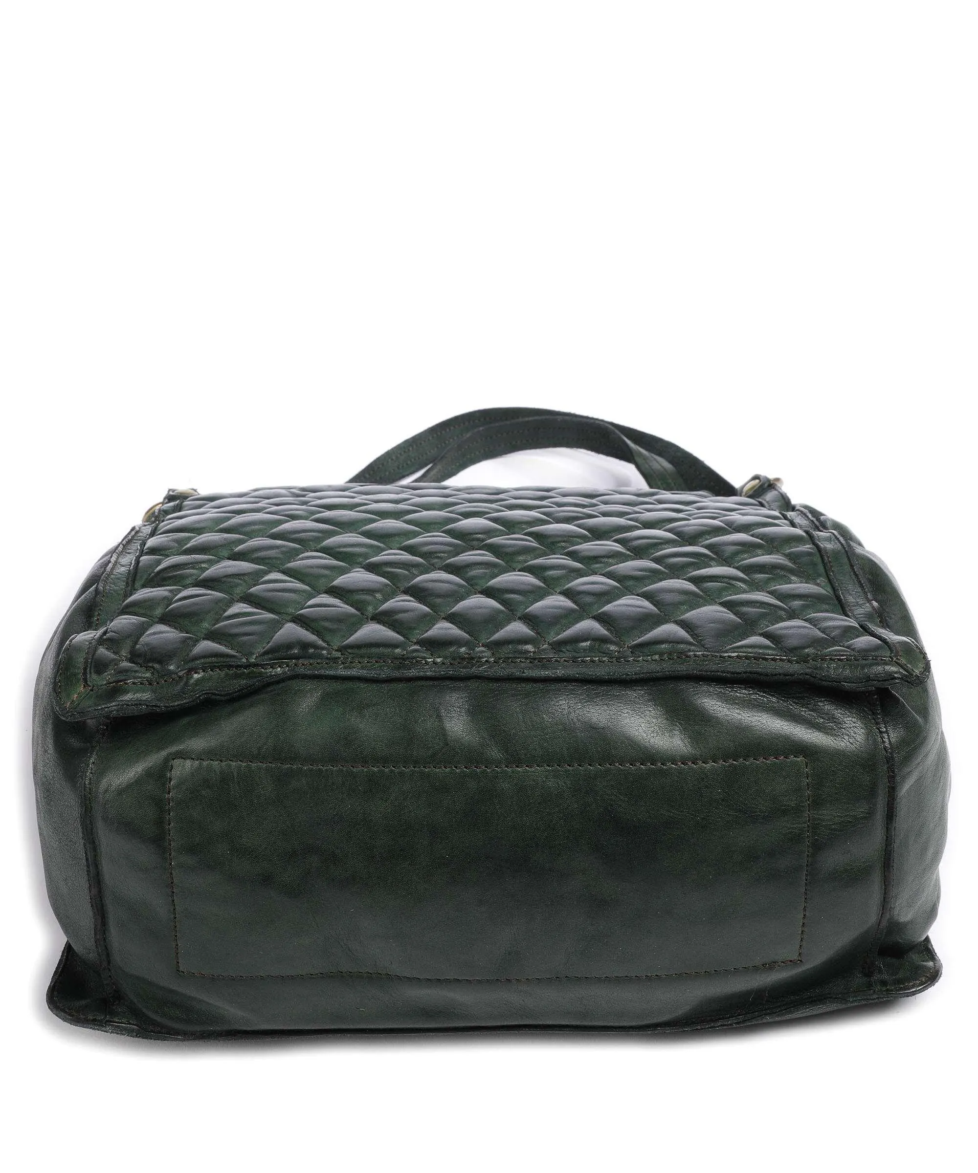  Campomaggi Prestige Borsa hobo pelle di vacchetta grana verde scuro  