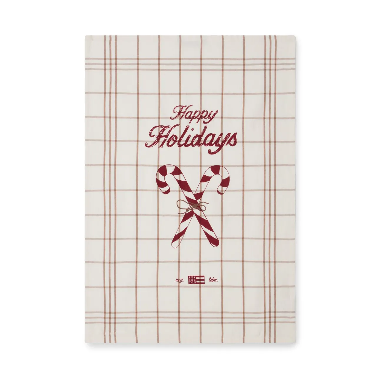 Canovaccio Candy Cane in cotone organico, 50x70 cm.ji{font-size:18px}Bianco, beige, grigio