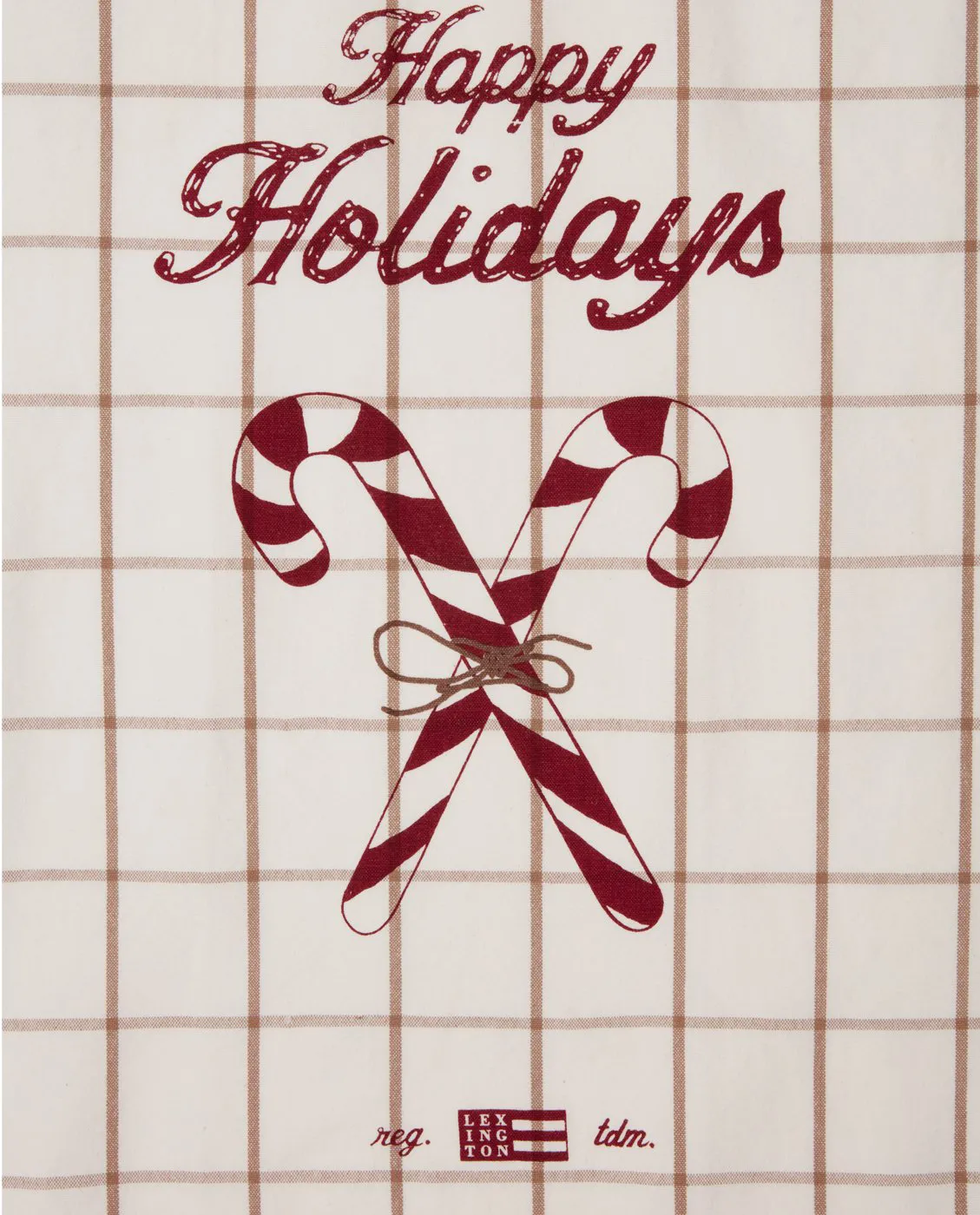 Canovaccio Candy Cane in cotone organico, 50x70 cm.ji{font-size:18px}Bianco, beige, grigio