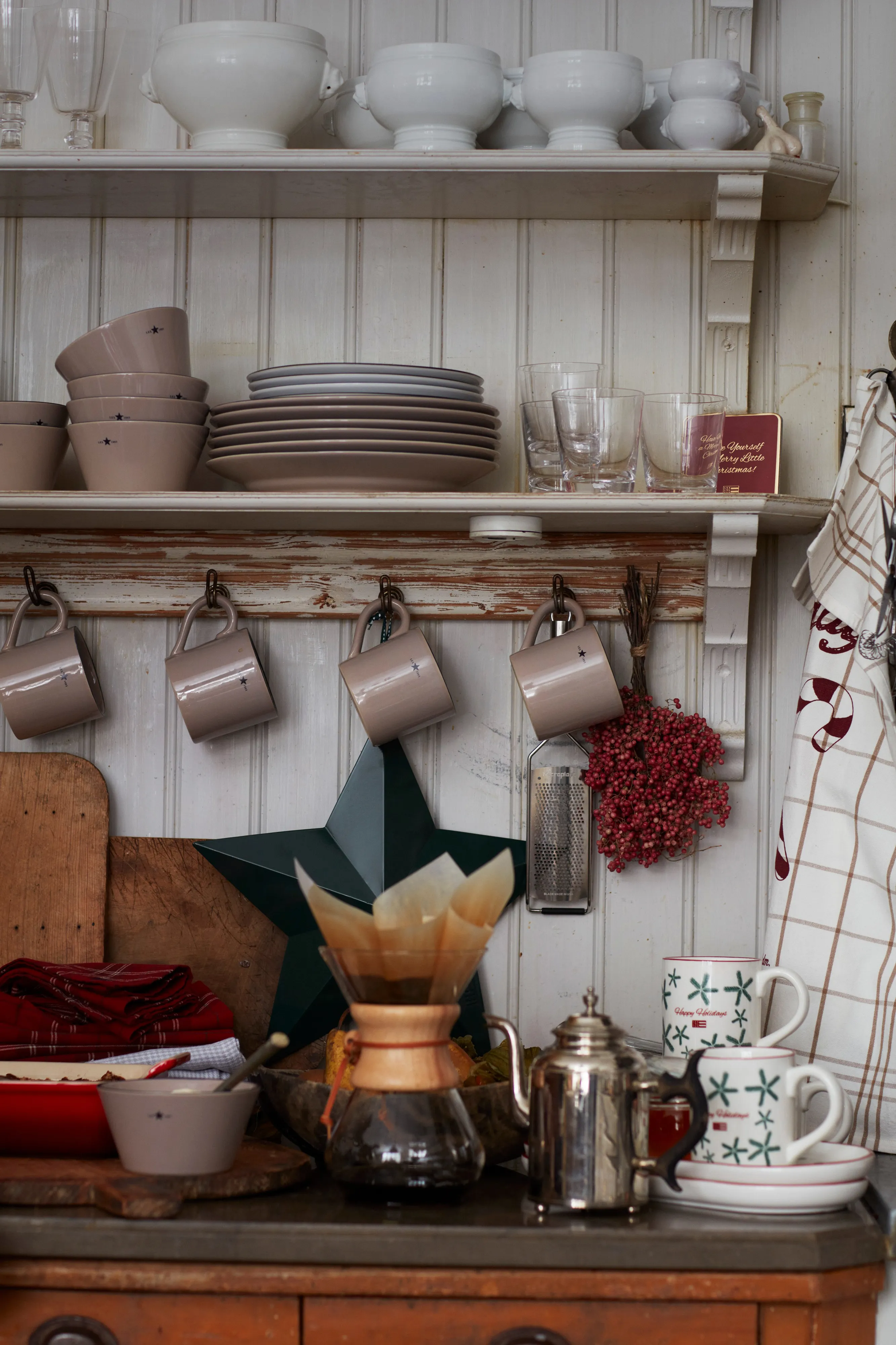 Canovaccio Candy Cane in cotone organico, 50x70 cm.ji{font-size:18px}Bianco, beige, grigio