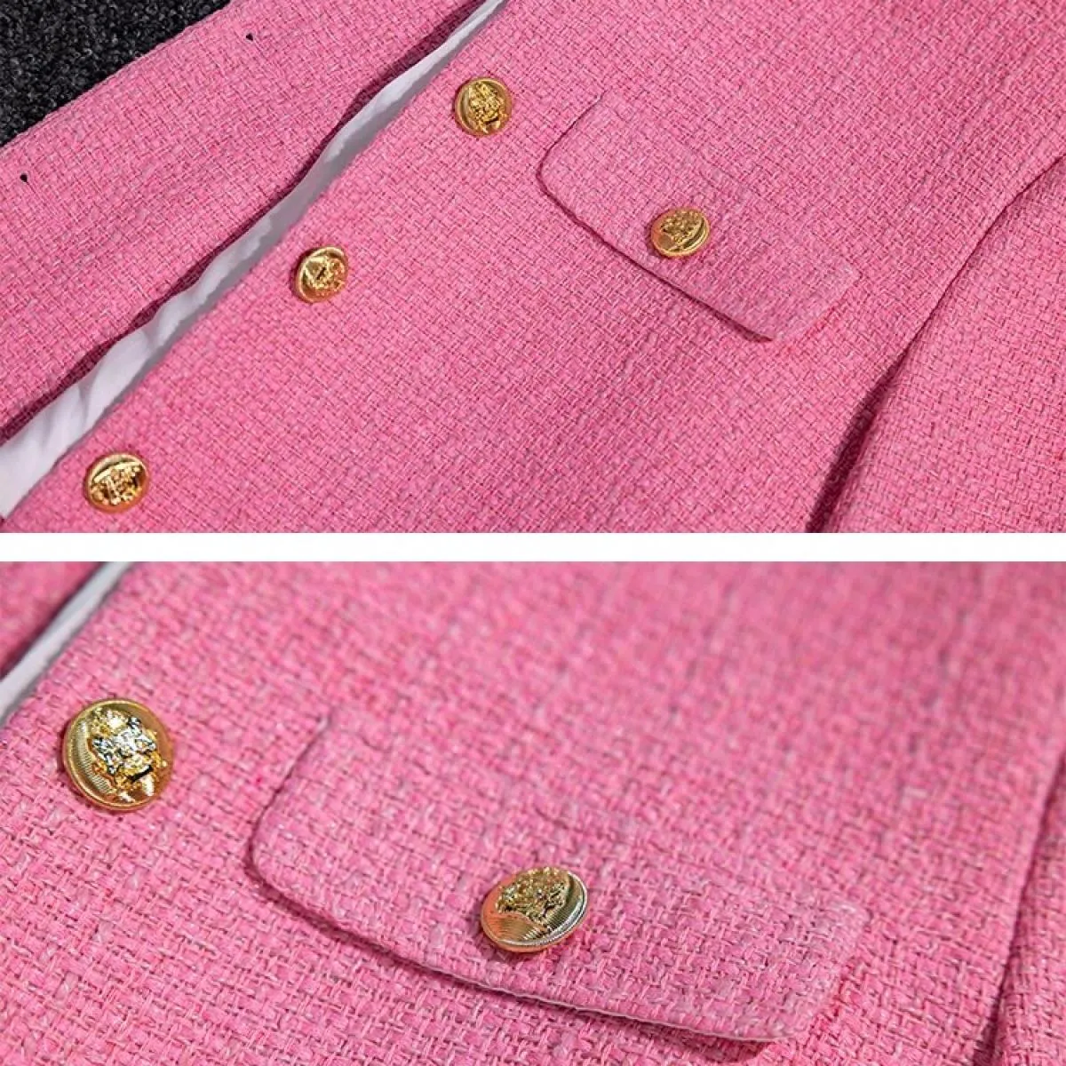 Cappotto blazer casual da donna autunno inverno nuovo arrivo donna rosa giallo nero solido manica lunga monopetto jack allentato