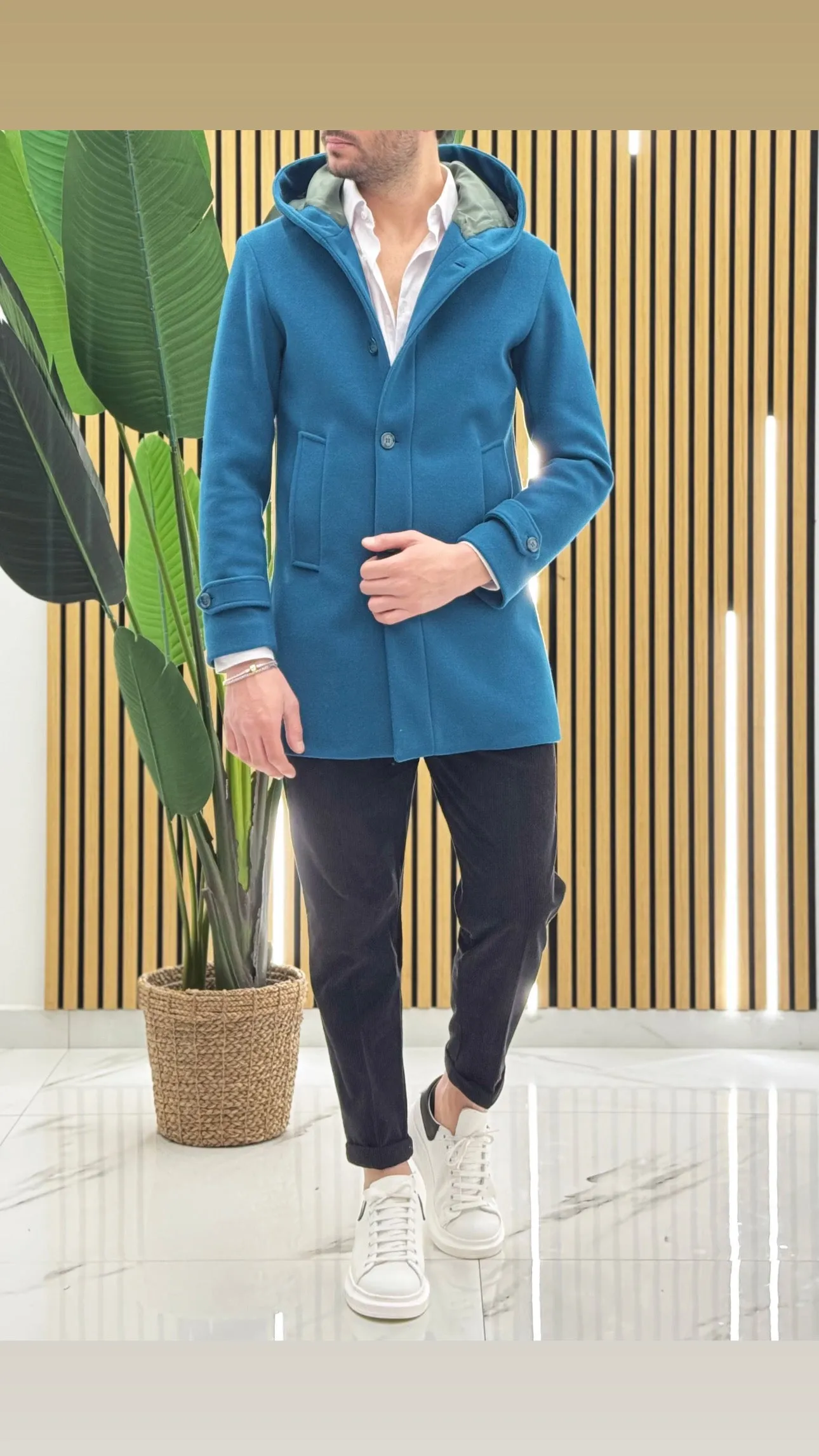 Cappotto cappuccio sartoriale