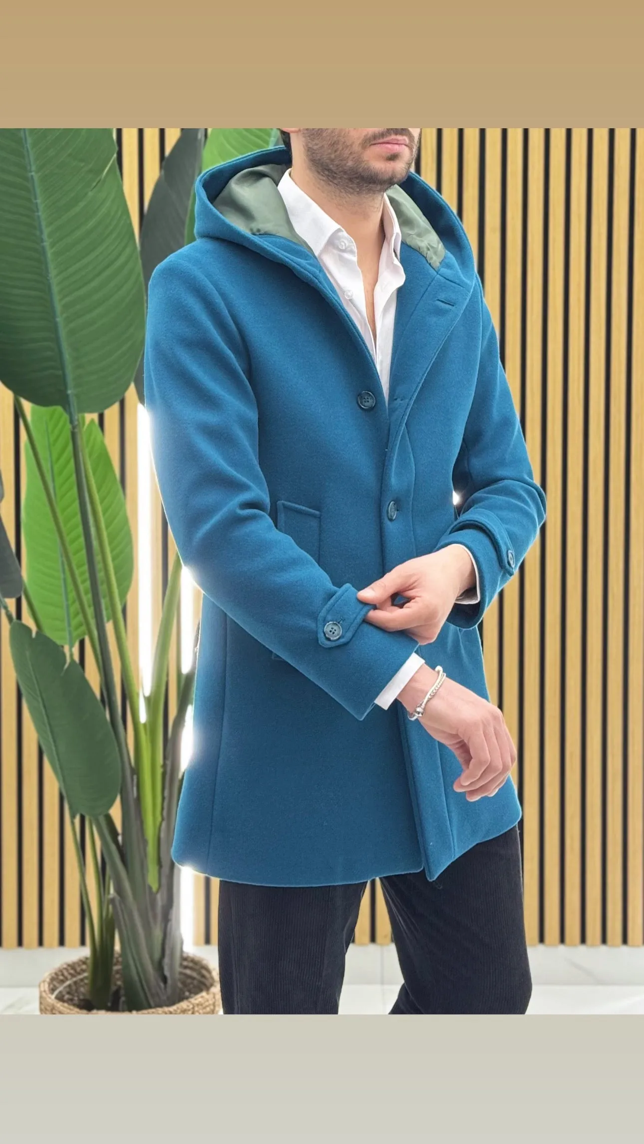 Cappotto cappuccio sartoriale