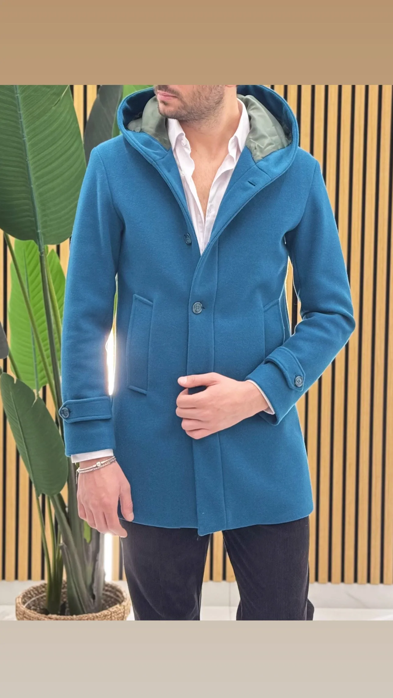 Cappotto cappuccio sartoriale