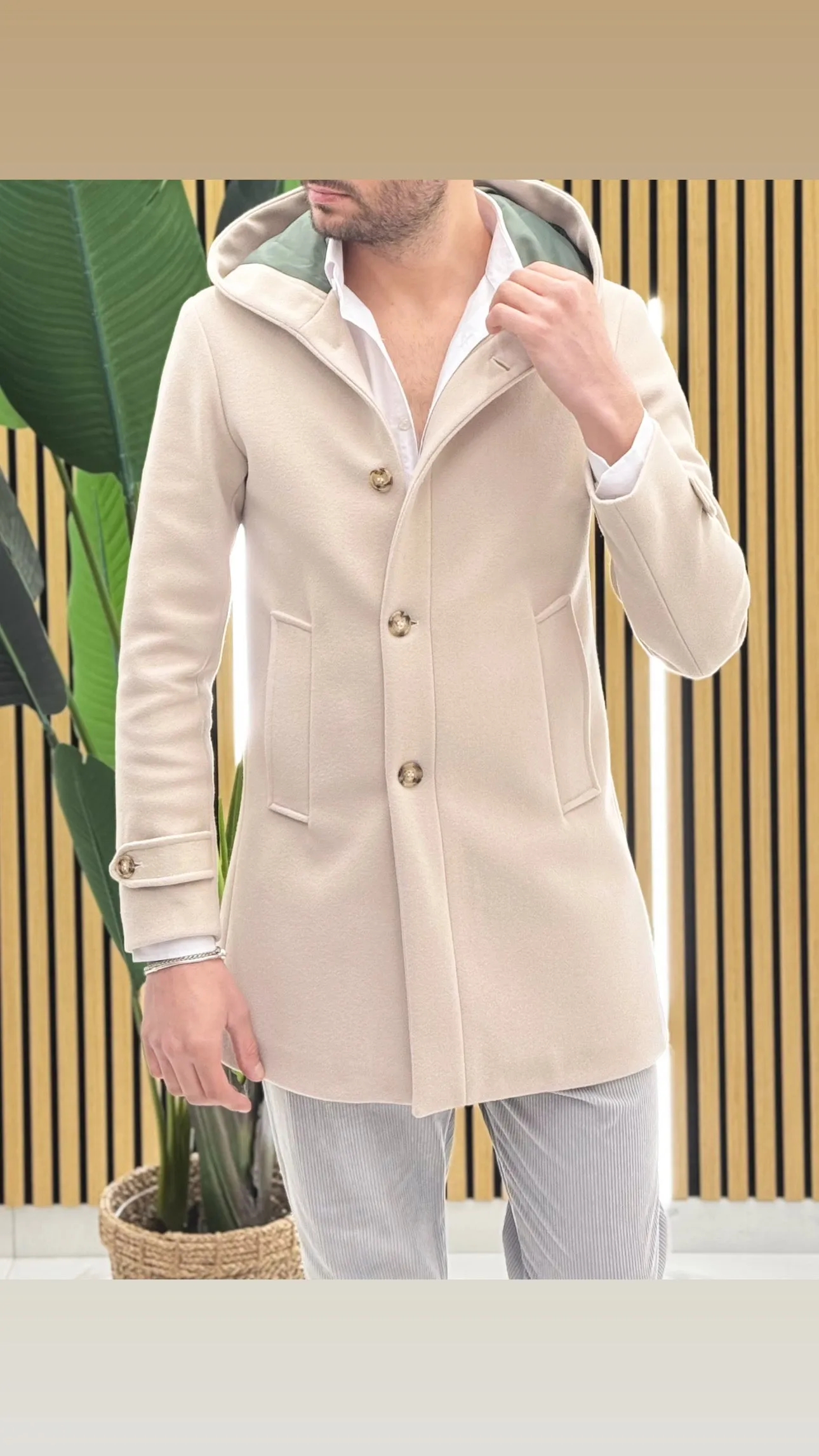 Cappotto cappuccio sartoriale