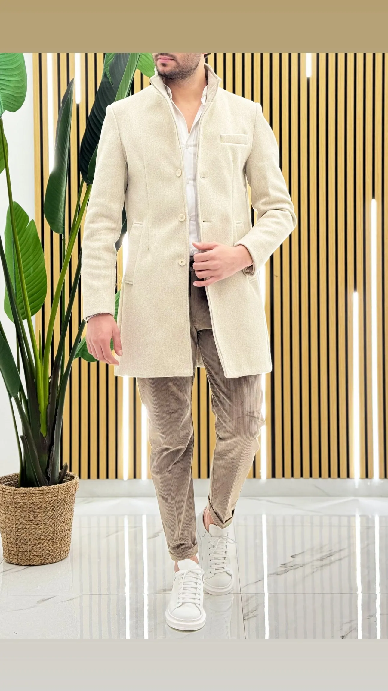 Cappotto Collo Coreano