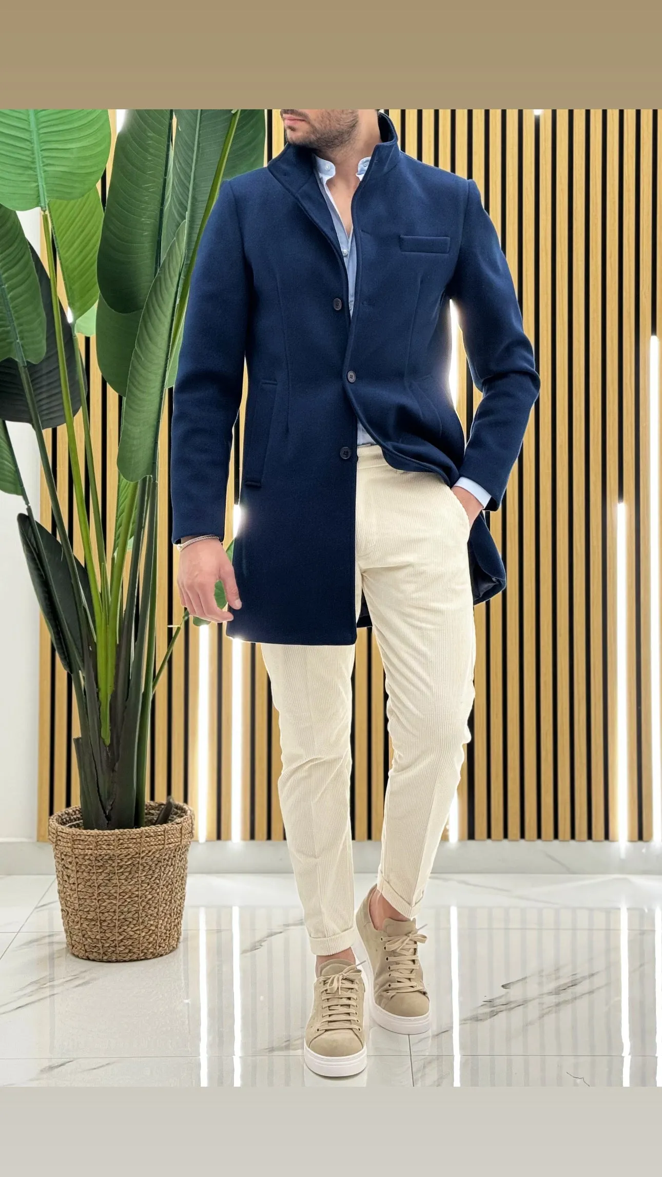 Cappotto Collo Coreano