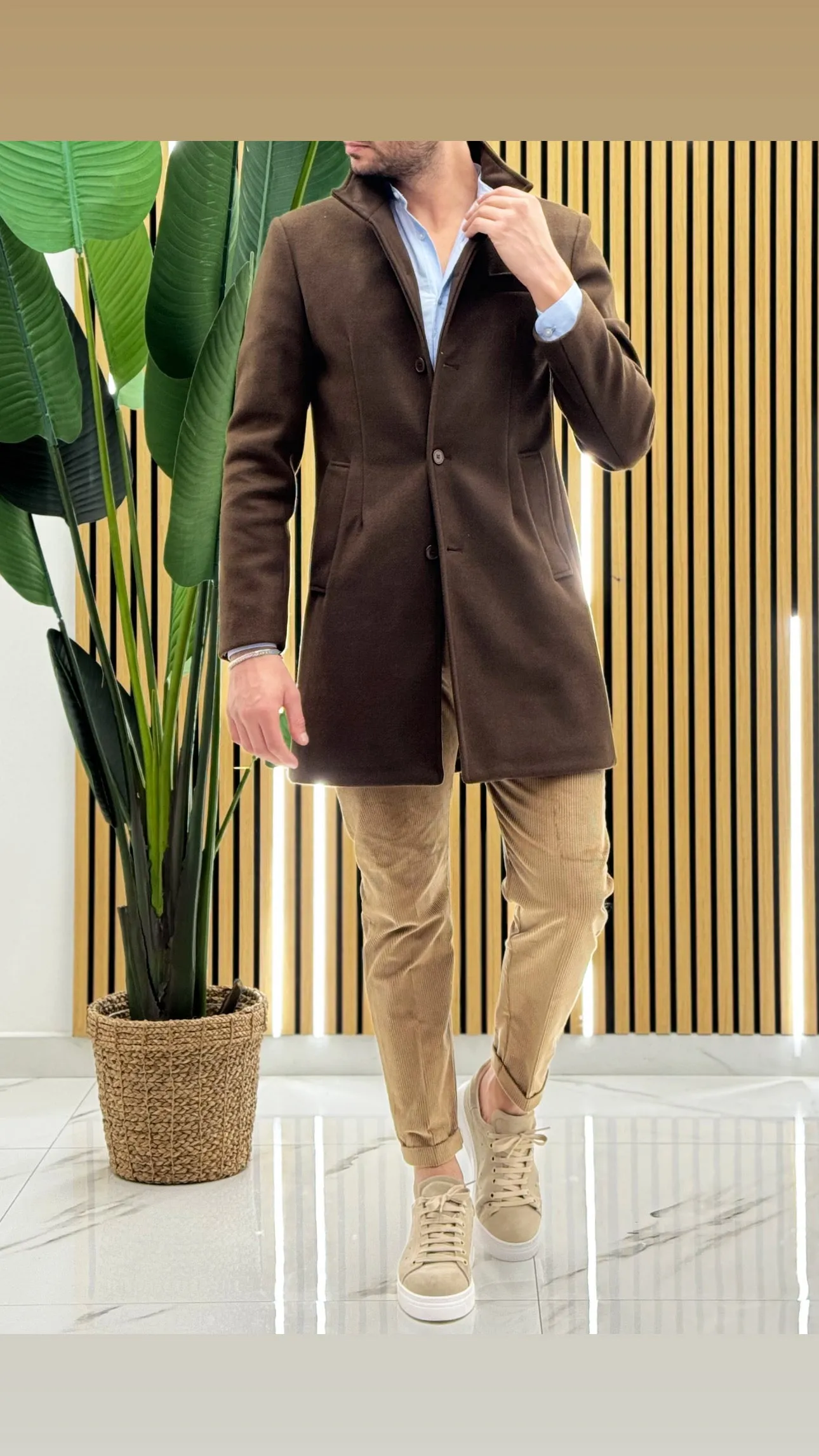 Cappotto Collo Coreano