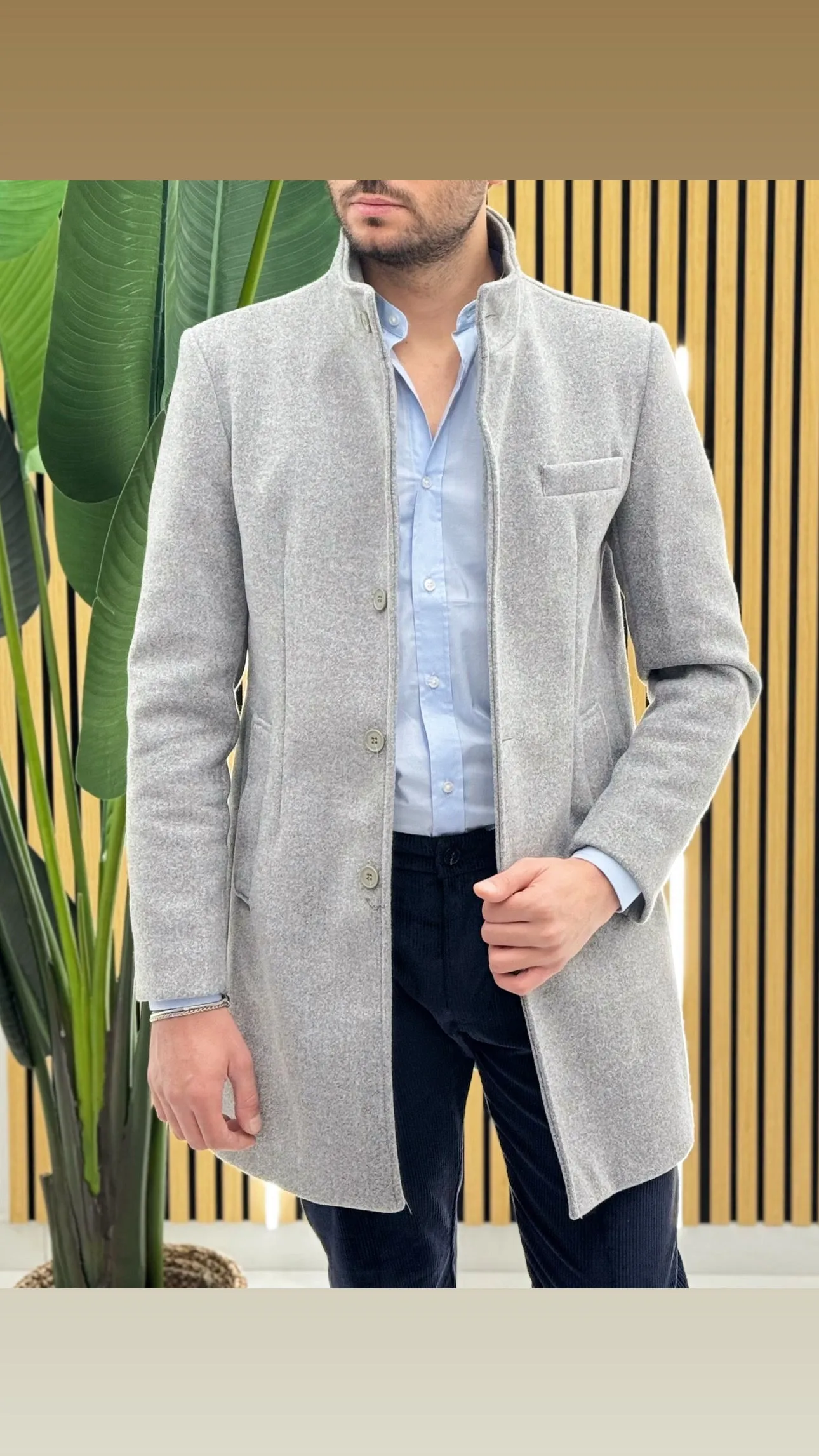 Cappotto Collo Coreano