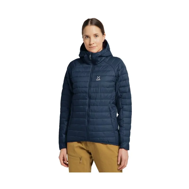 Cappotto con cappuccio HAGLOFS Spire Mimic da donna (tinta unita blu)