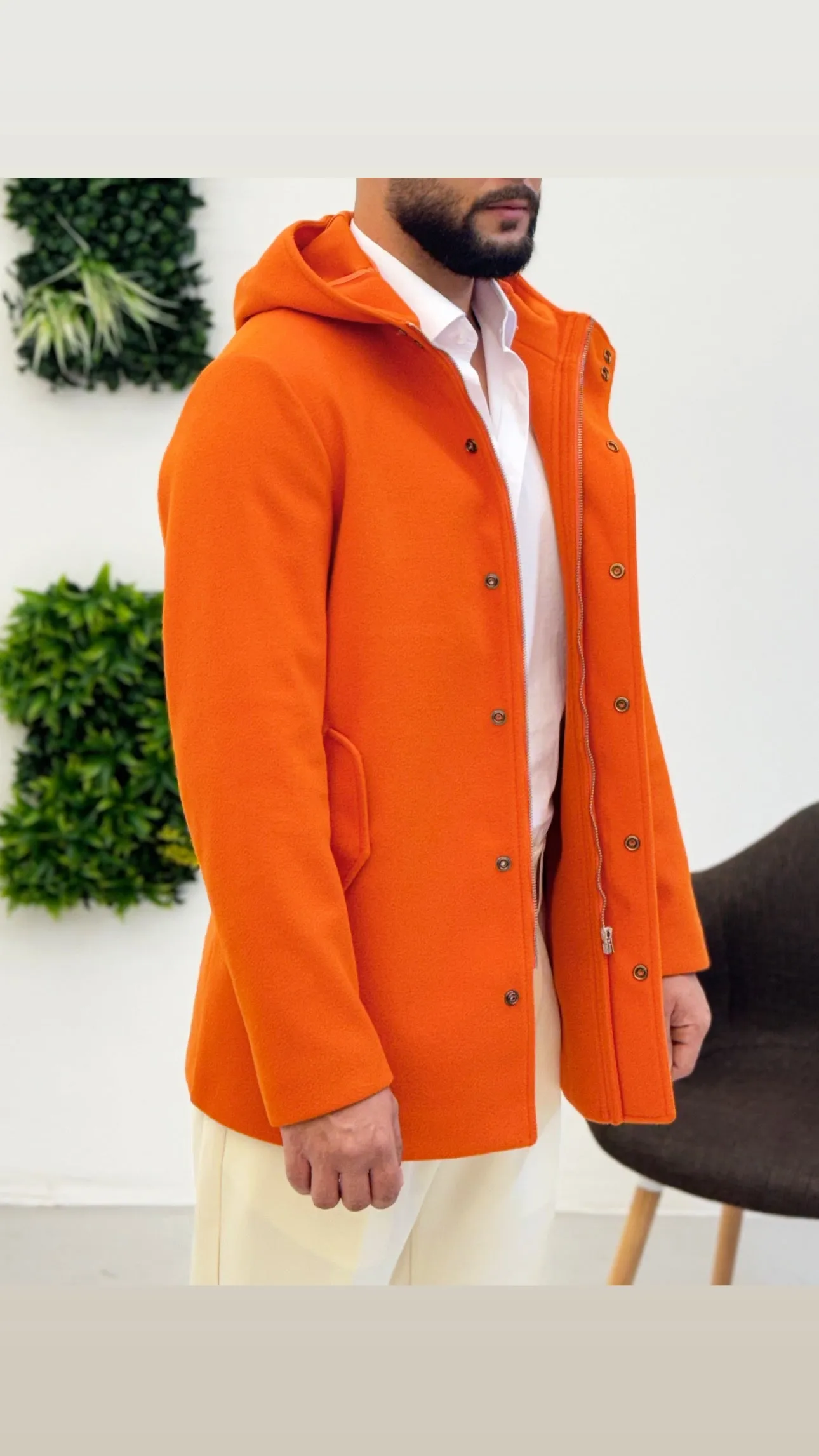 Cappotto con cappuccio Zip