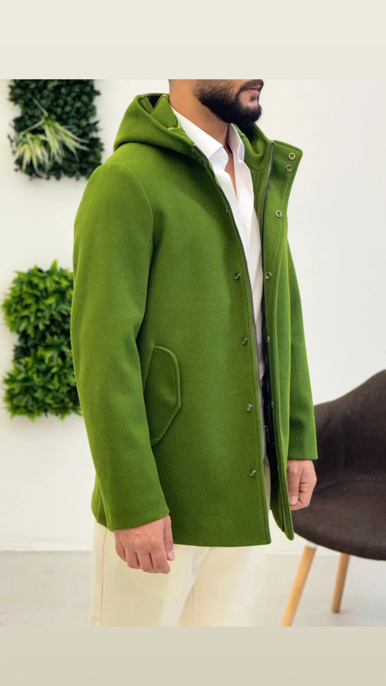 Cappotto con cappuccio Zip