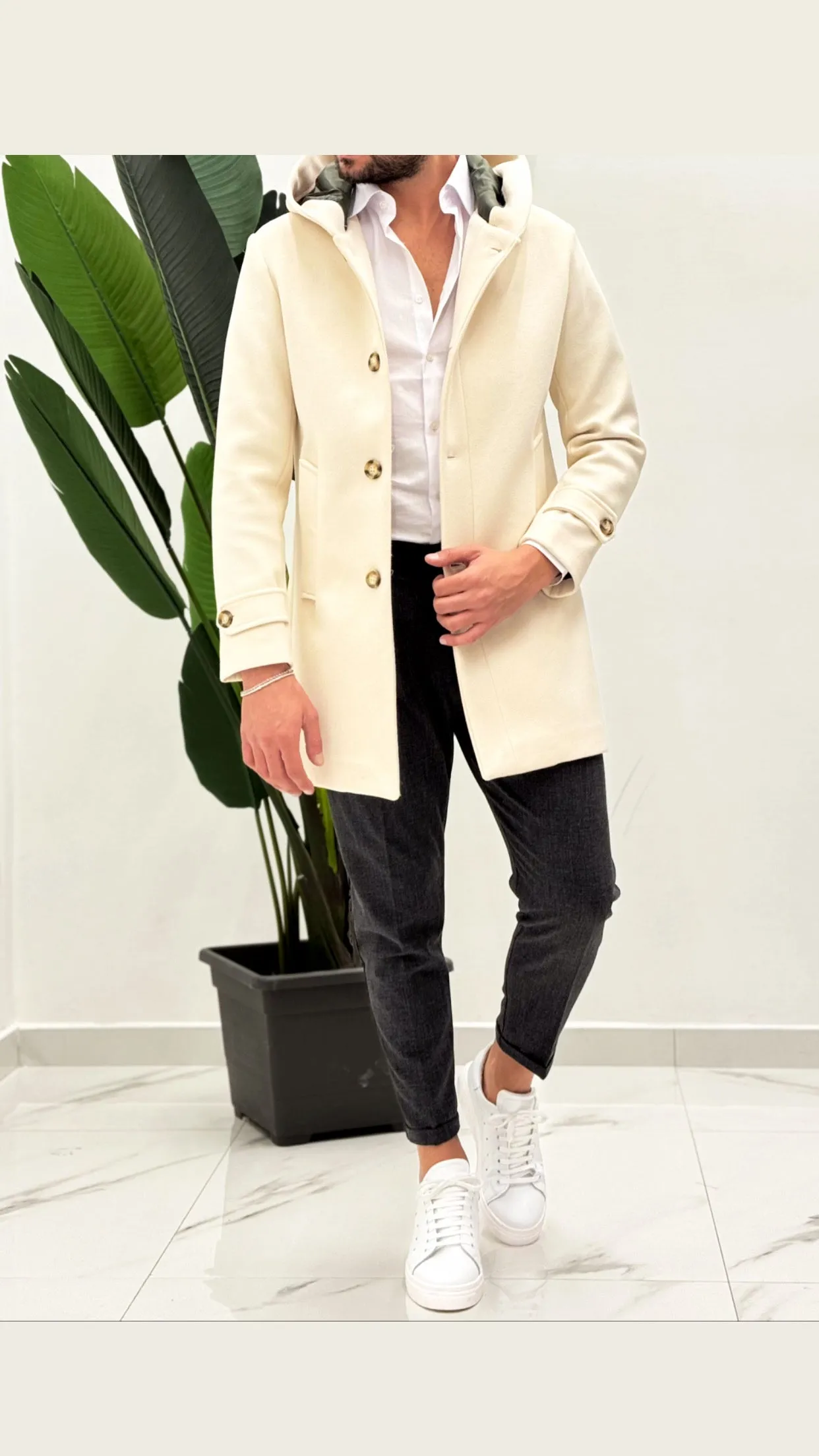 Cappotto con cappuccio