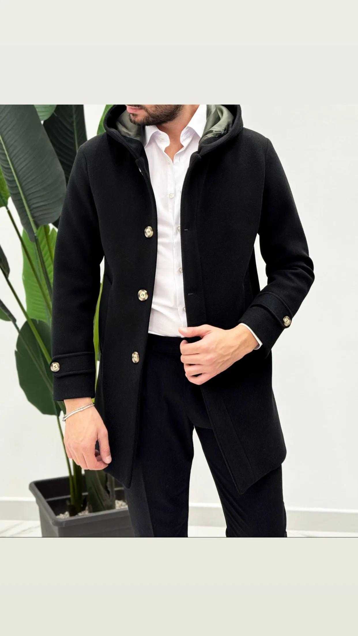 Cappotto con cappuccio