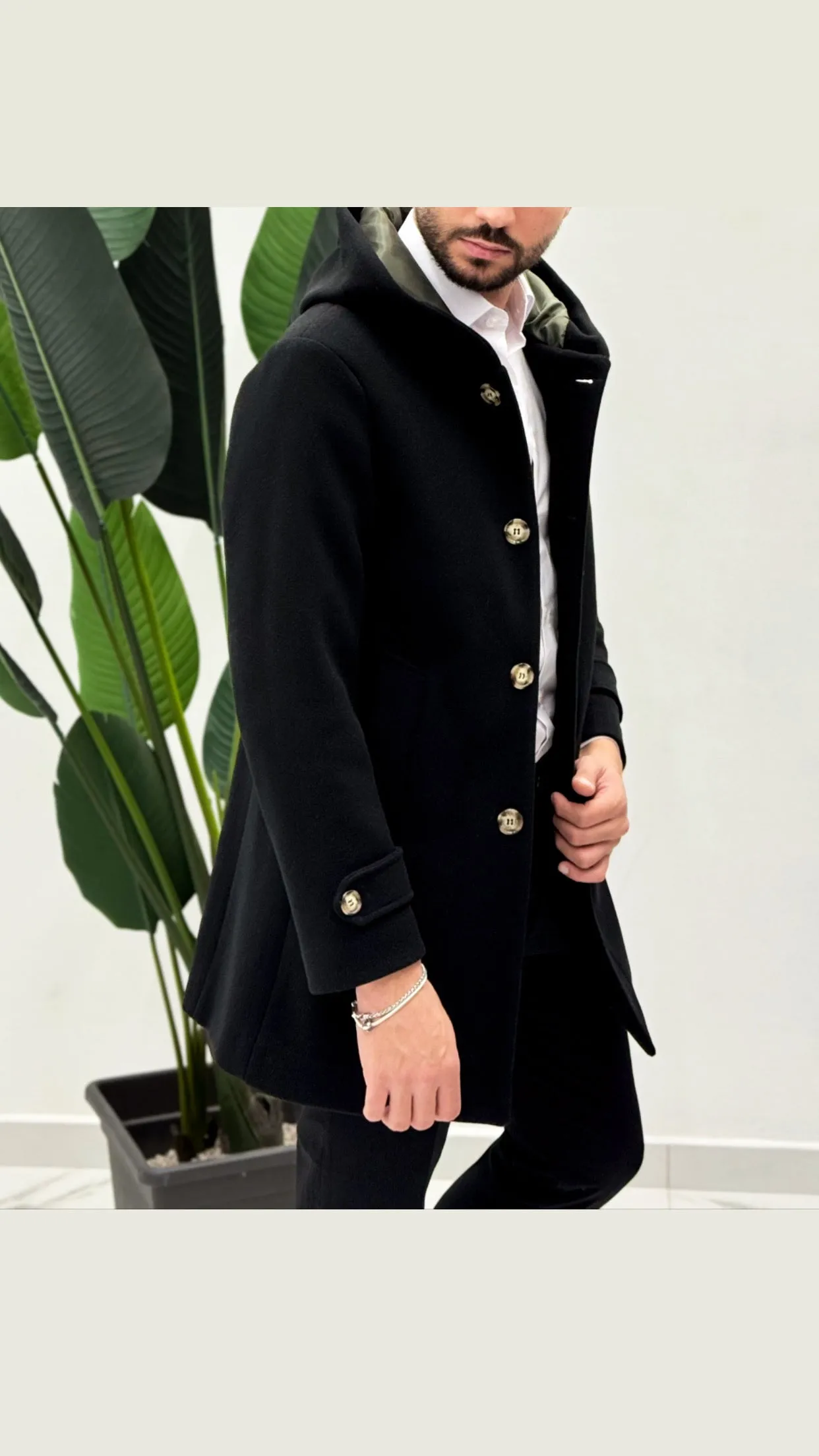 Cappotto con cappuccio