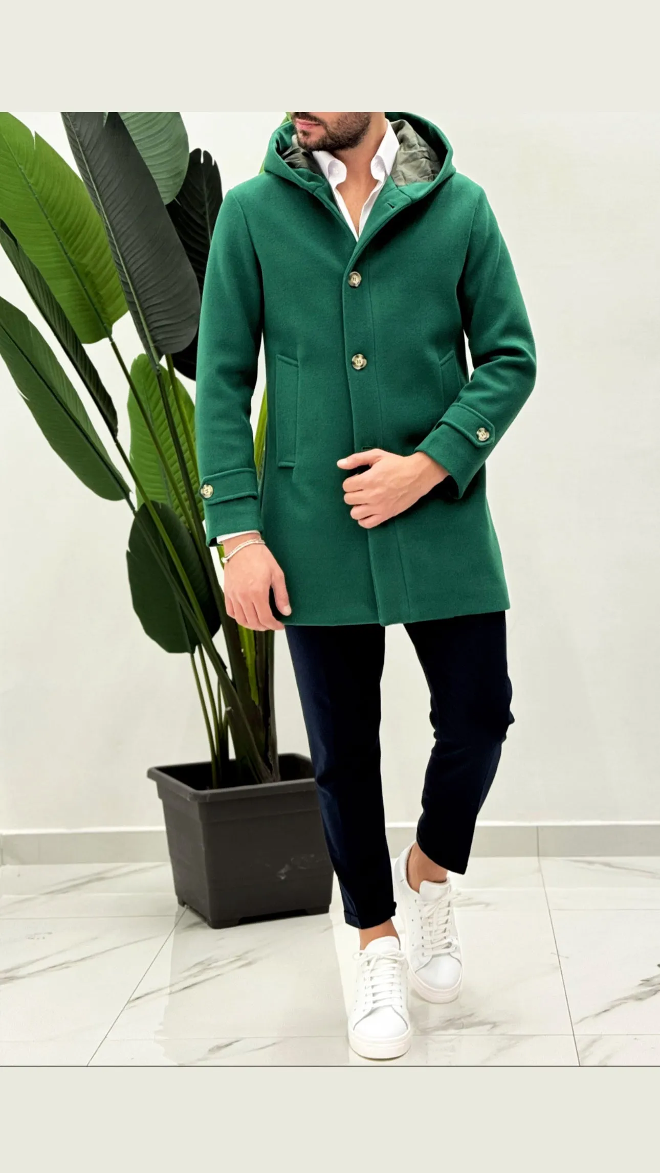 Cappotto con cappuccio