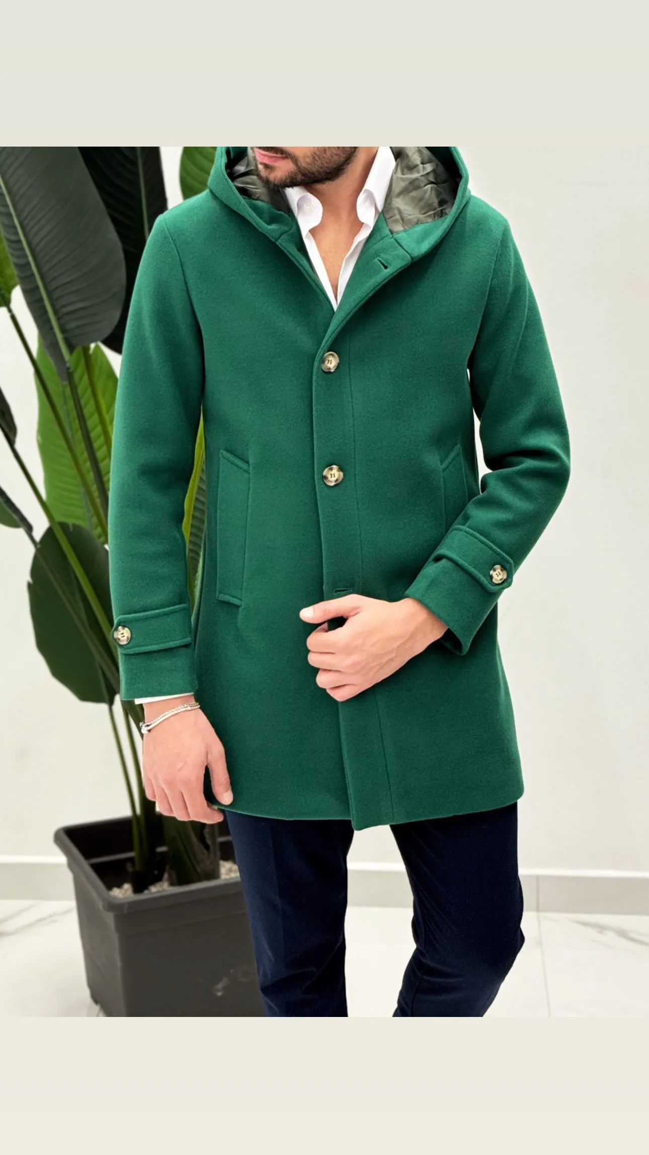 Cappotto con cappuccio