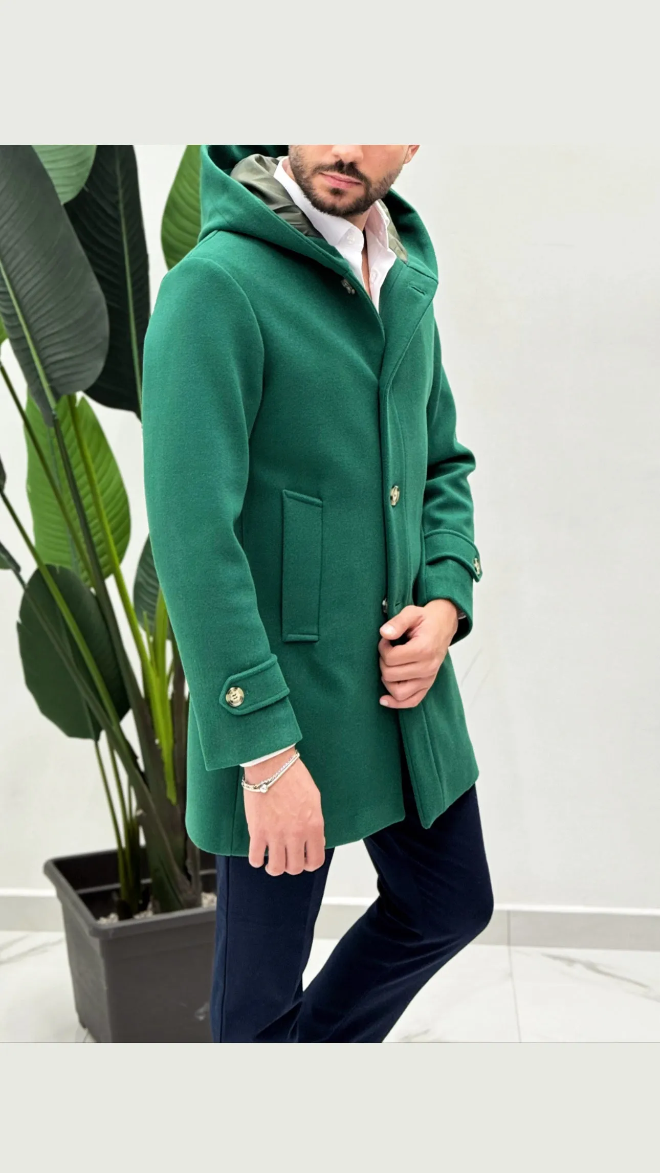 Cappotto con cappuccio