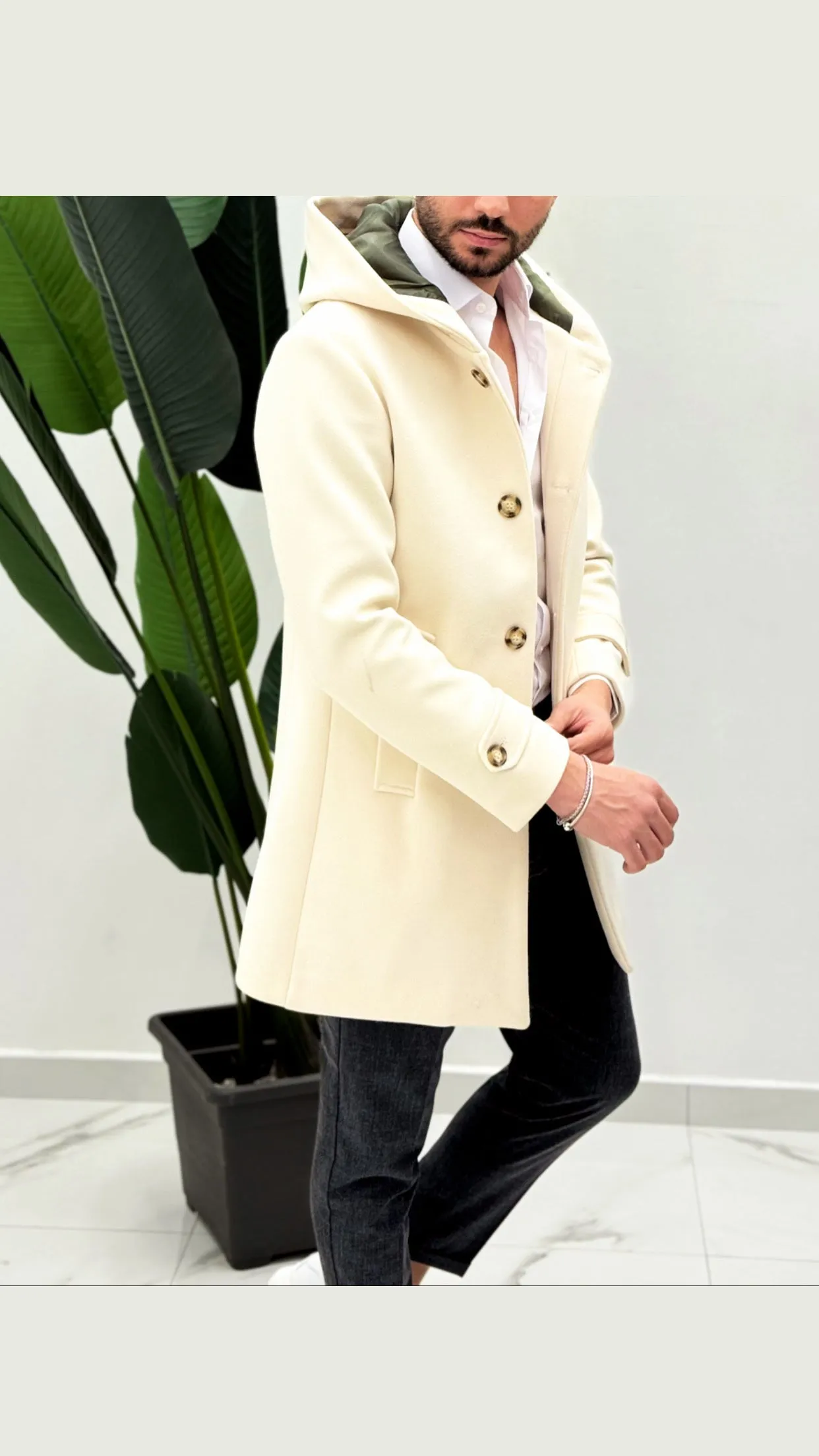 Cappotto con cappuccio