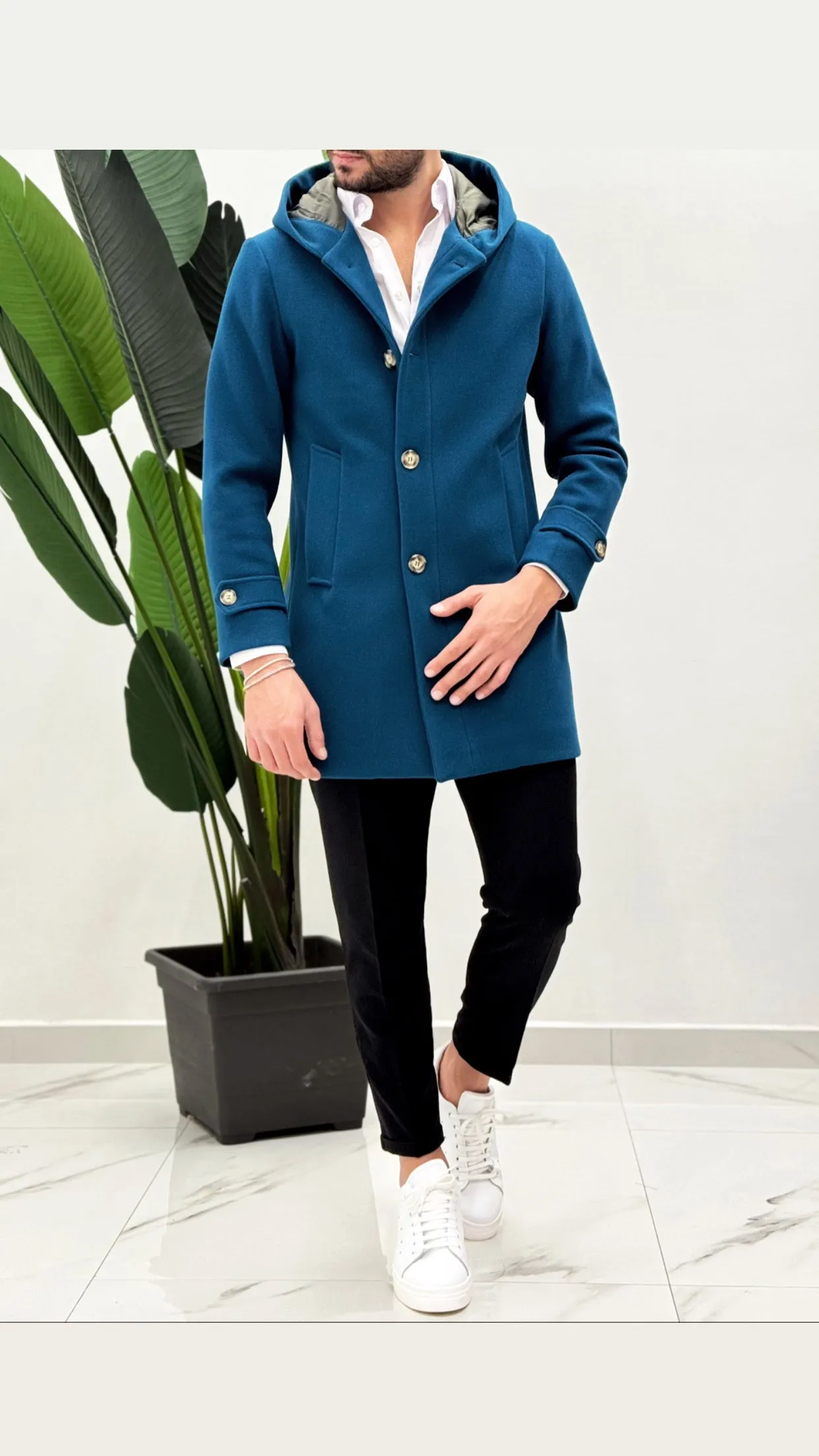Cappotto con cappuccio