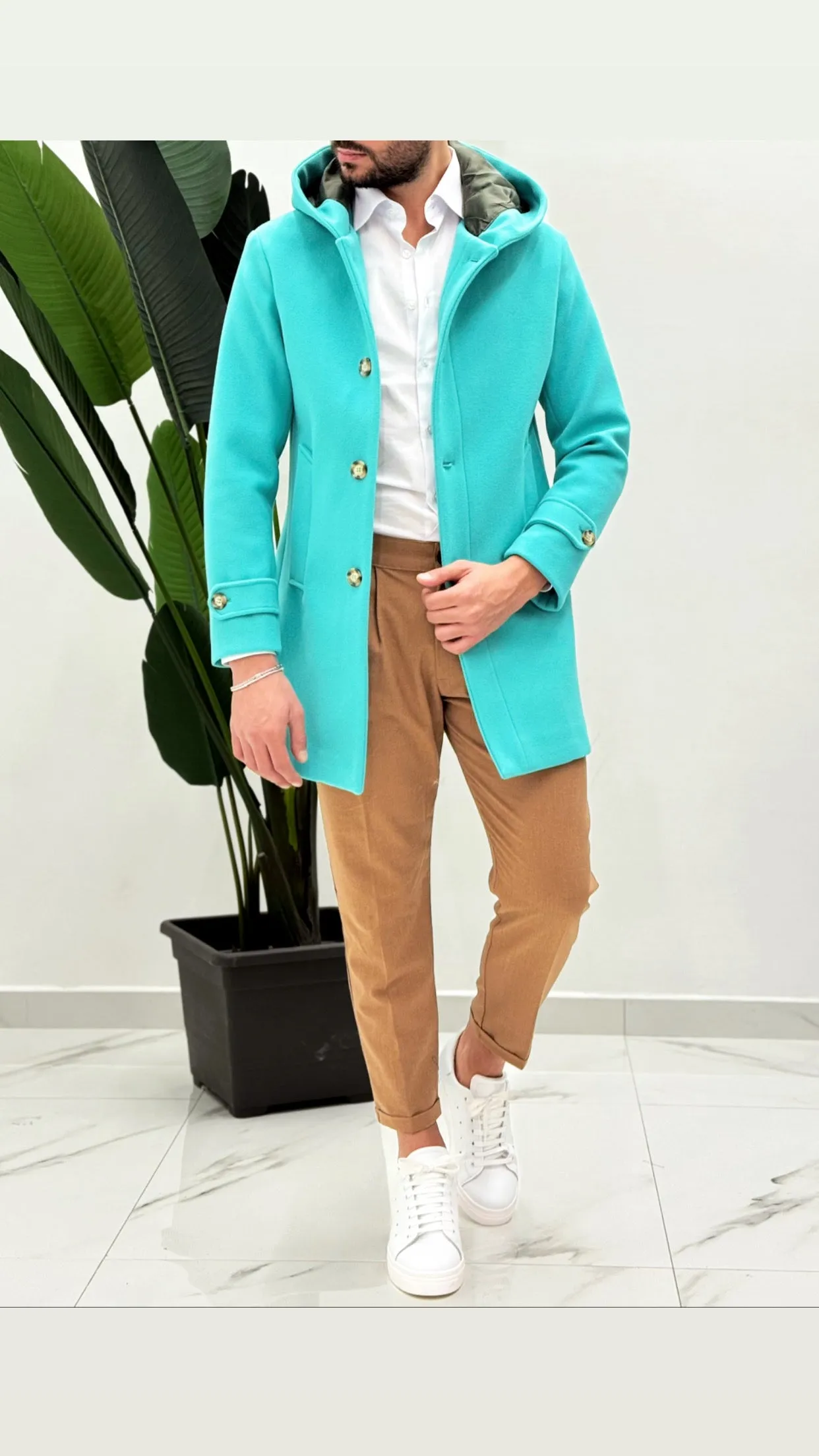 Cappotto con cappuccio