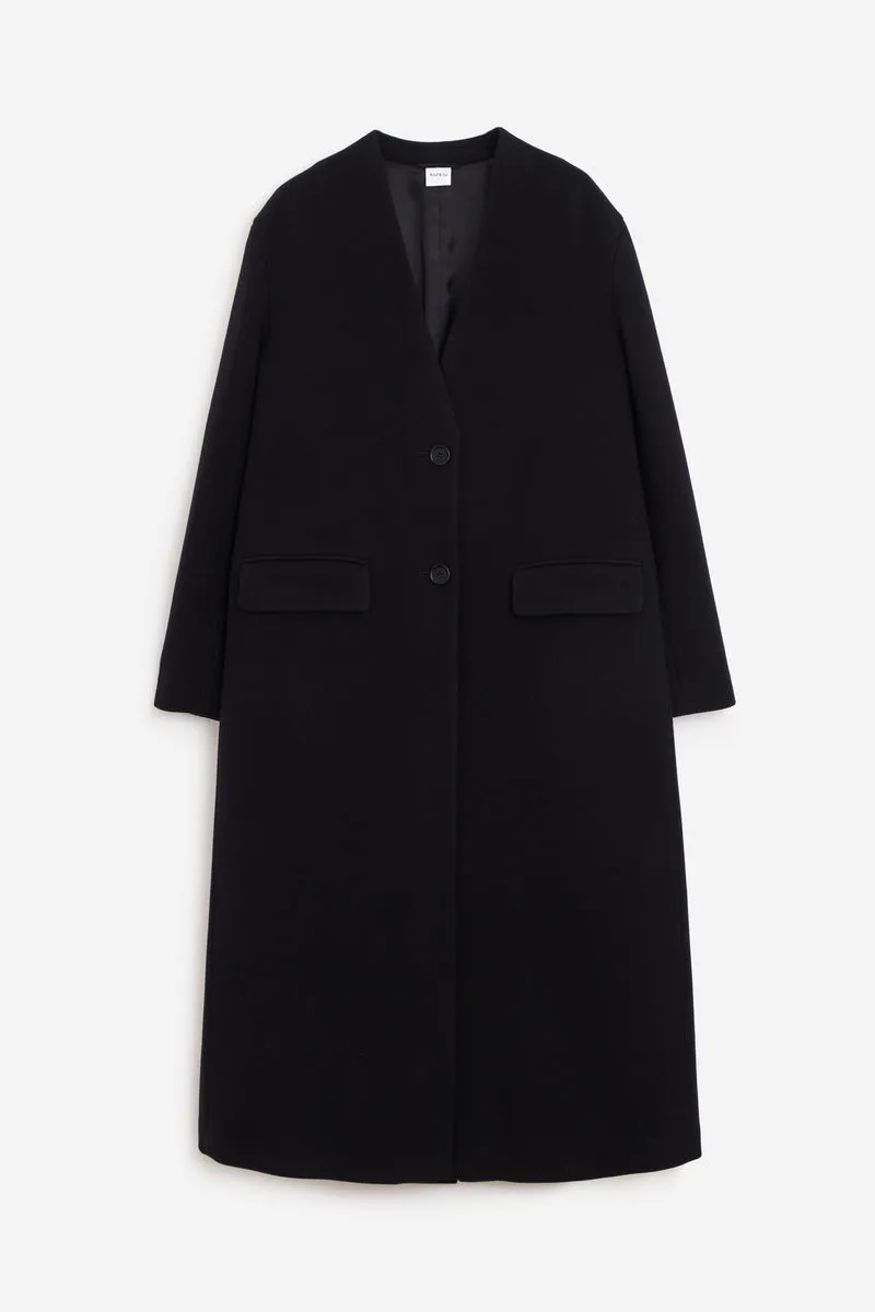 Cappotto in lana blu